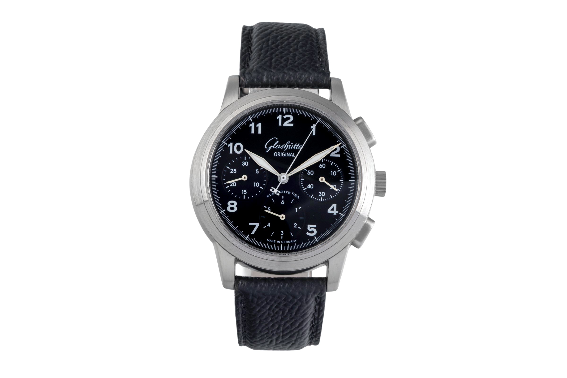 Glashütte Senator chronographe acier automatique montre pour hommes 1-39-31-13-17-04	  [2503655]