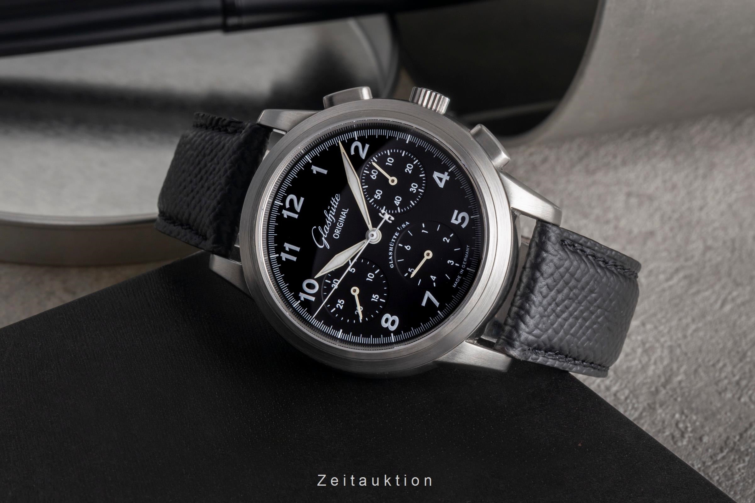 Glashütte Senator chronograph steel automatic men's watch 1-39-31-13-17-04	  [2503655]