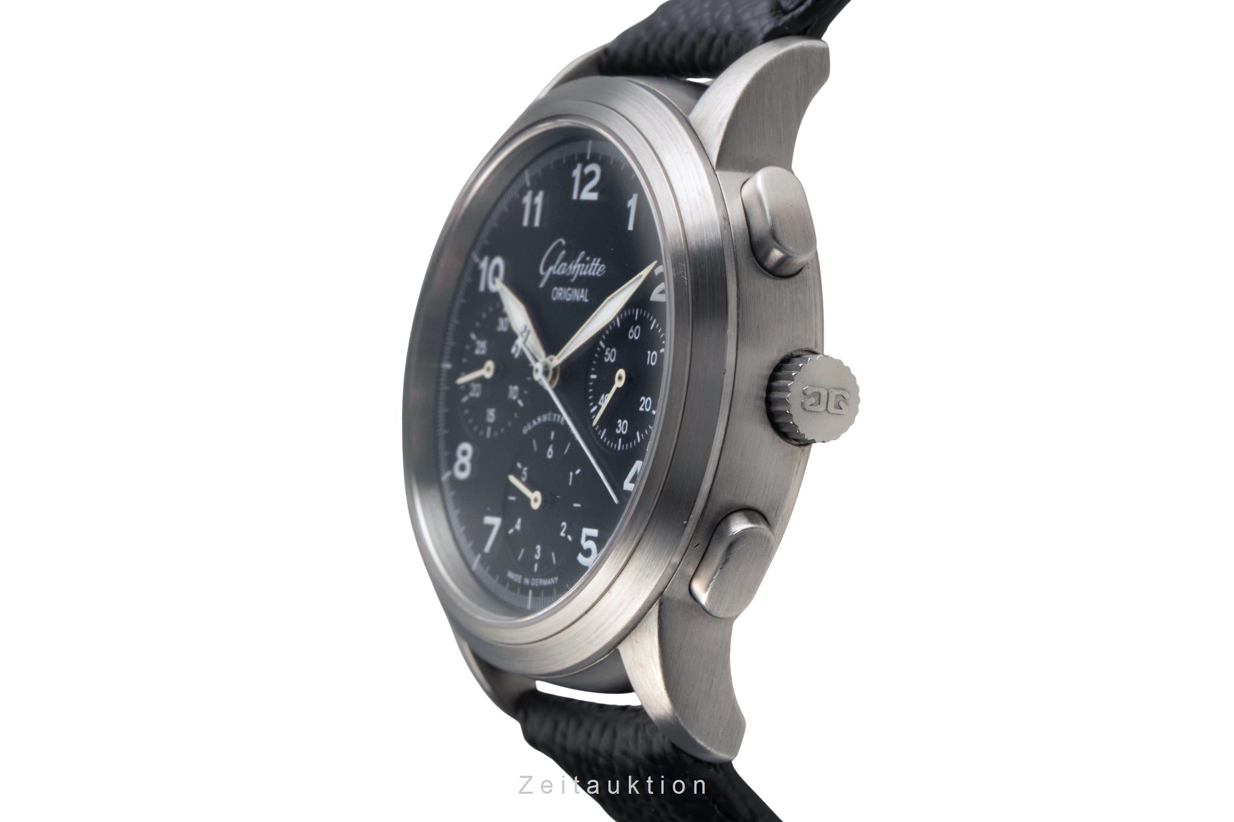 Glashütte Senator chronograph steel automatic men's watch 1-39-31-13-17-04	  [2503655]