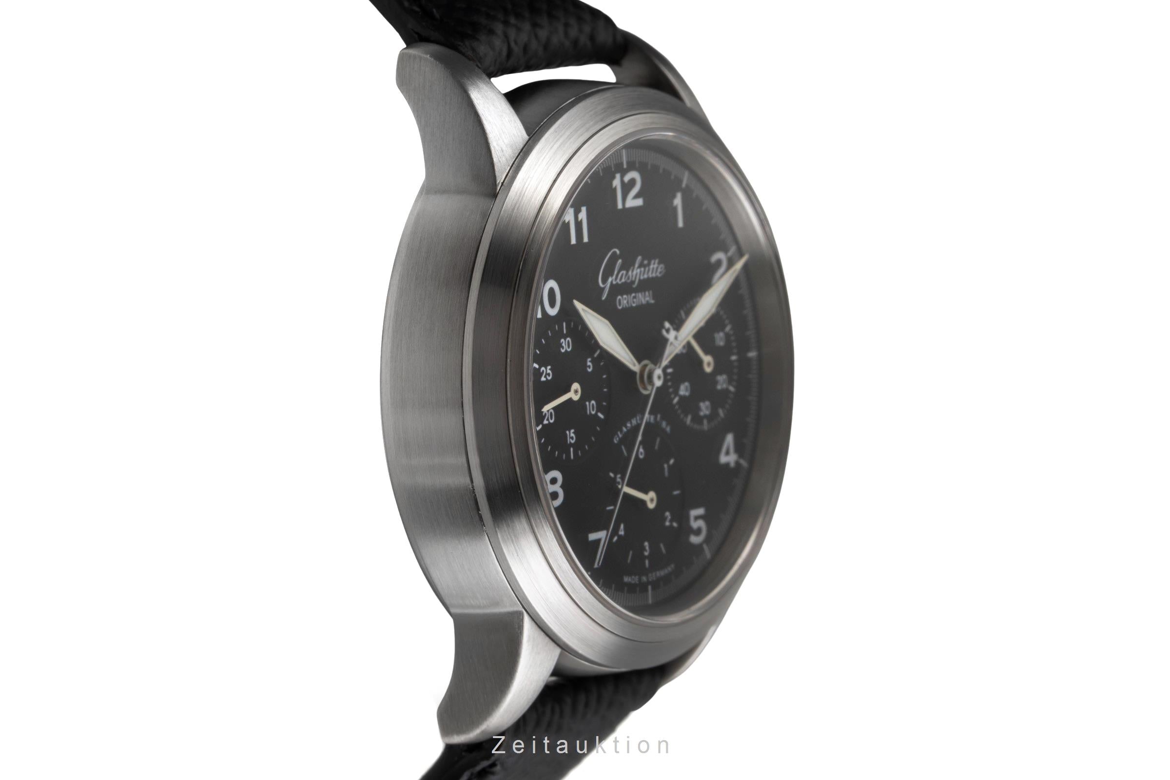 Glashütte Senator chronograph steel automatic men's watch 1-39-31-13-17-04	  [2503655]