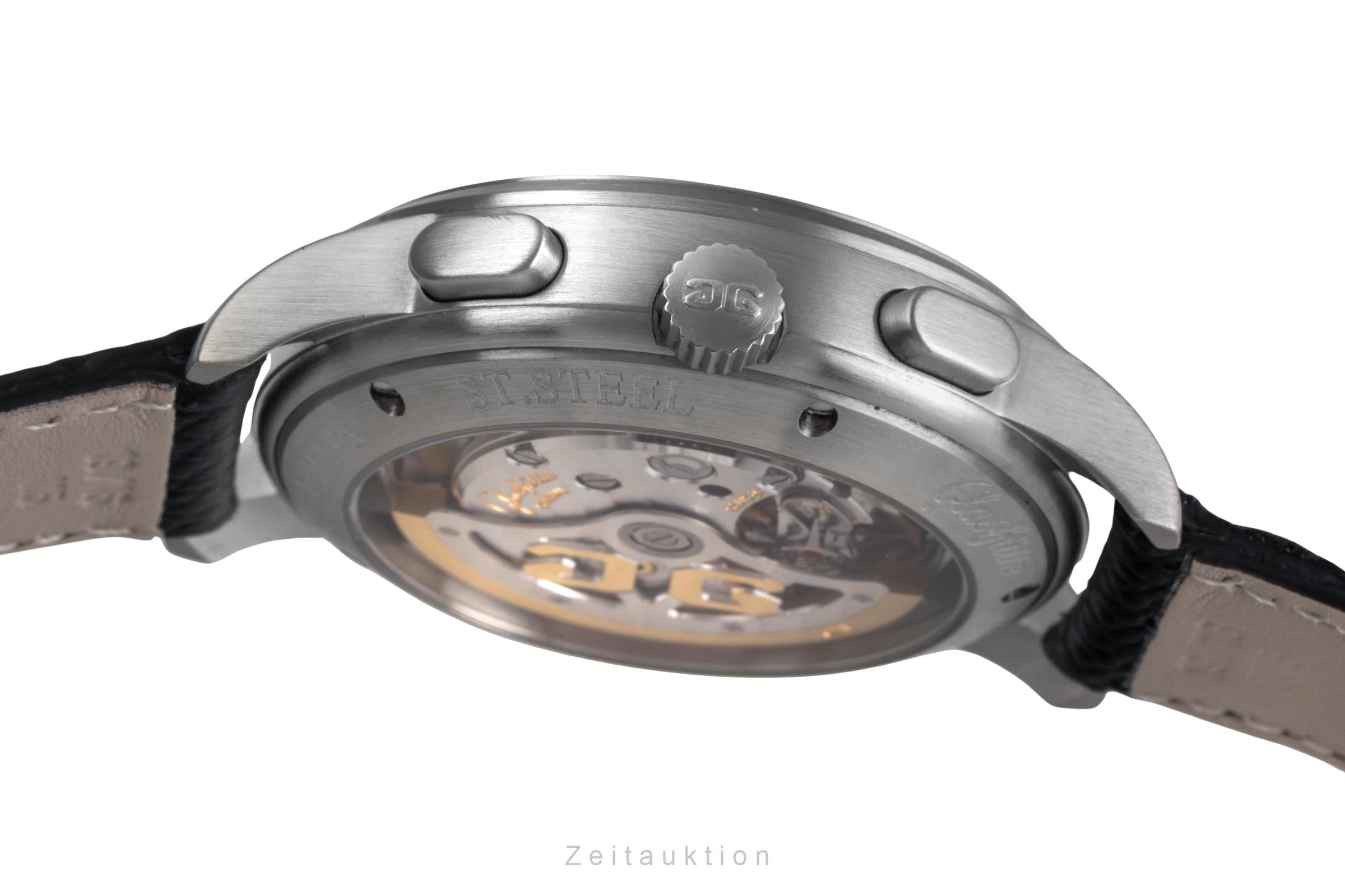 Glashütte Senator chronograph steel automatic men's watch 1-39-31-13-17-04	  [2503655]