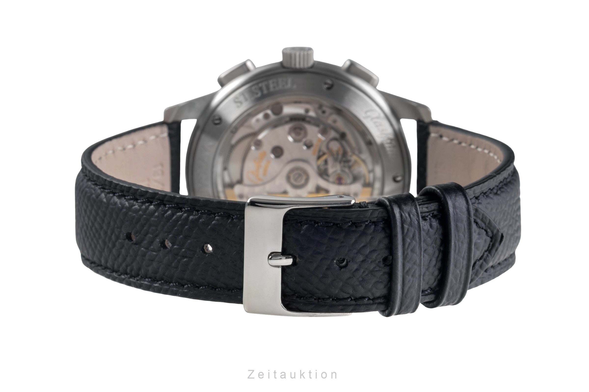 Glashütte Senator chronograph steel automatic men's watch 1-39-31-13-17-04	  [2503655]