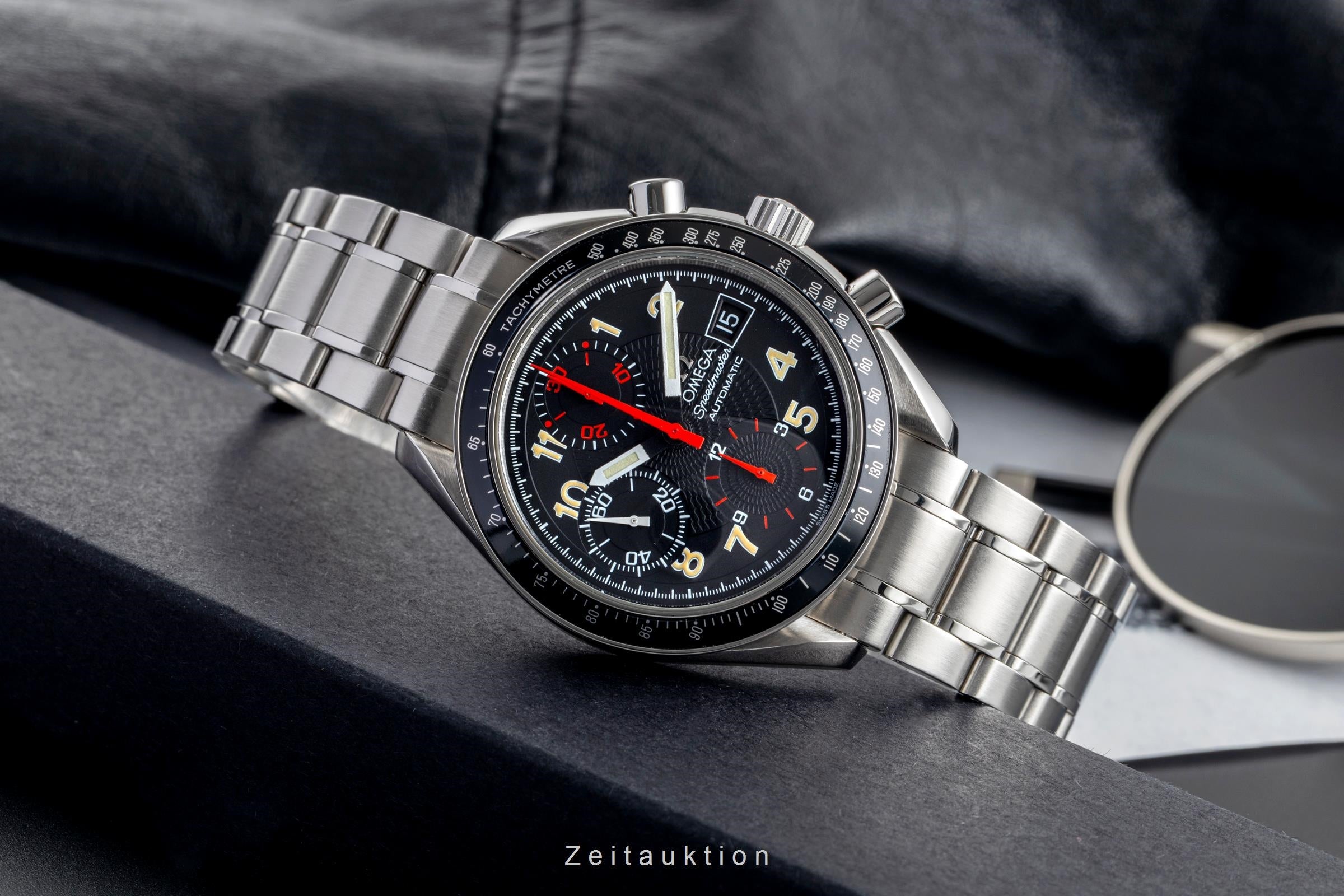 Omega Speedmaster Date chronograph steel automatic men's watch 3813.53.00 LP: 6100EUR  [2503661]
