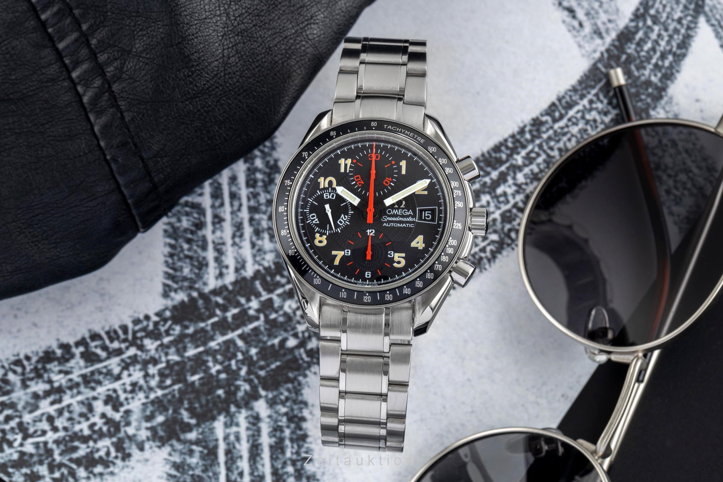 Omega Speedmaster Date chronograph steel automatic men's watch 3813.53.00 LP: 6100EUR  [2503661]