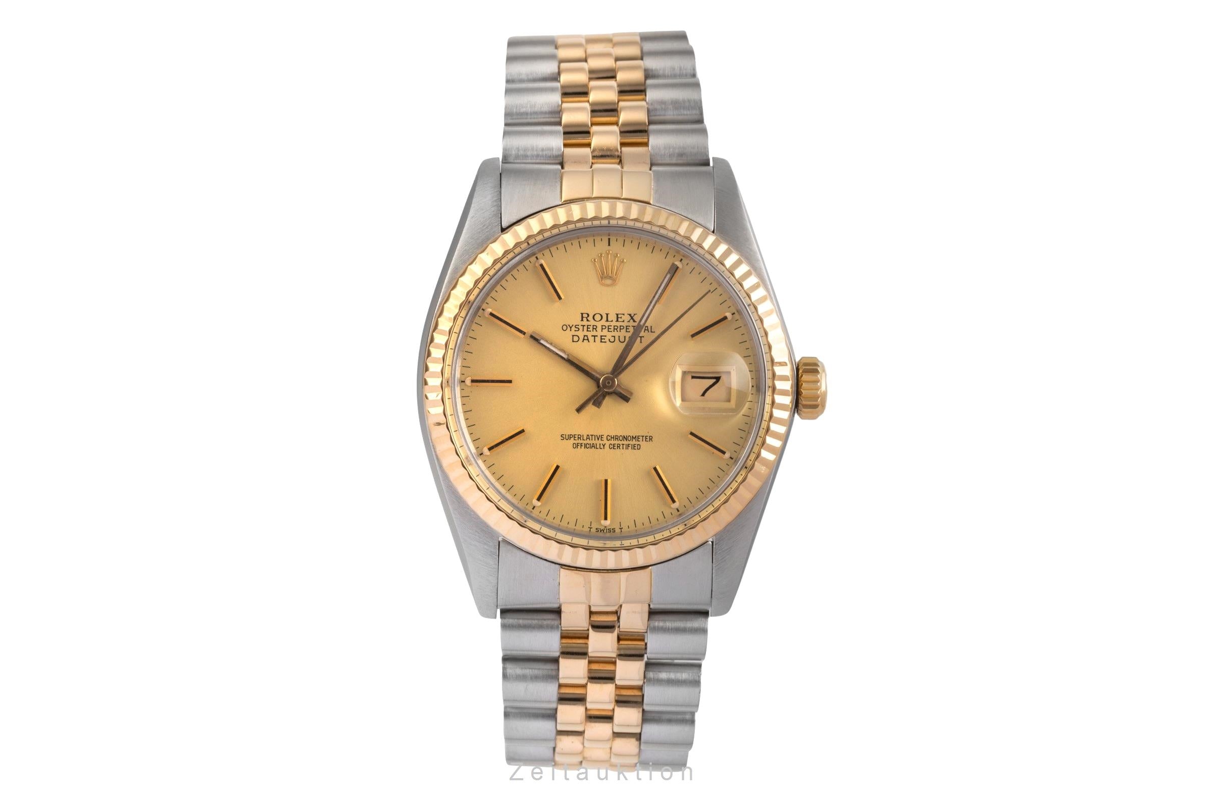 Rolex Datejust 36 Oyster Stahl Gold Automatik Ref. 16013 Klassiker [2503664]