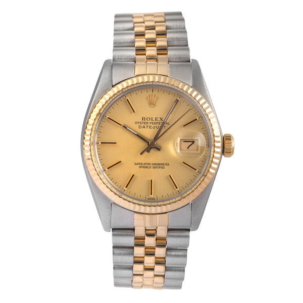 Rolex Datejust 36 Oyster Stahl Gold Automatik Ref. 16013 Klassiker [2503664]