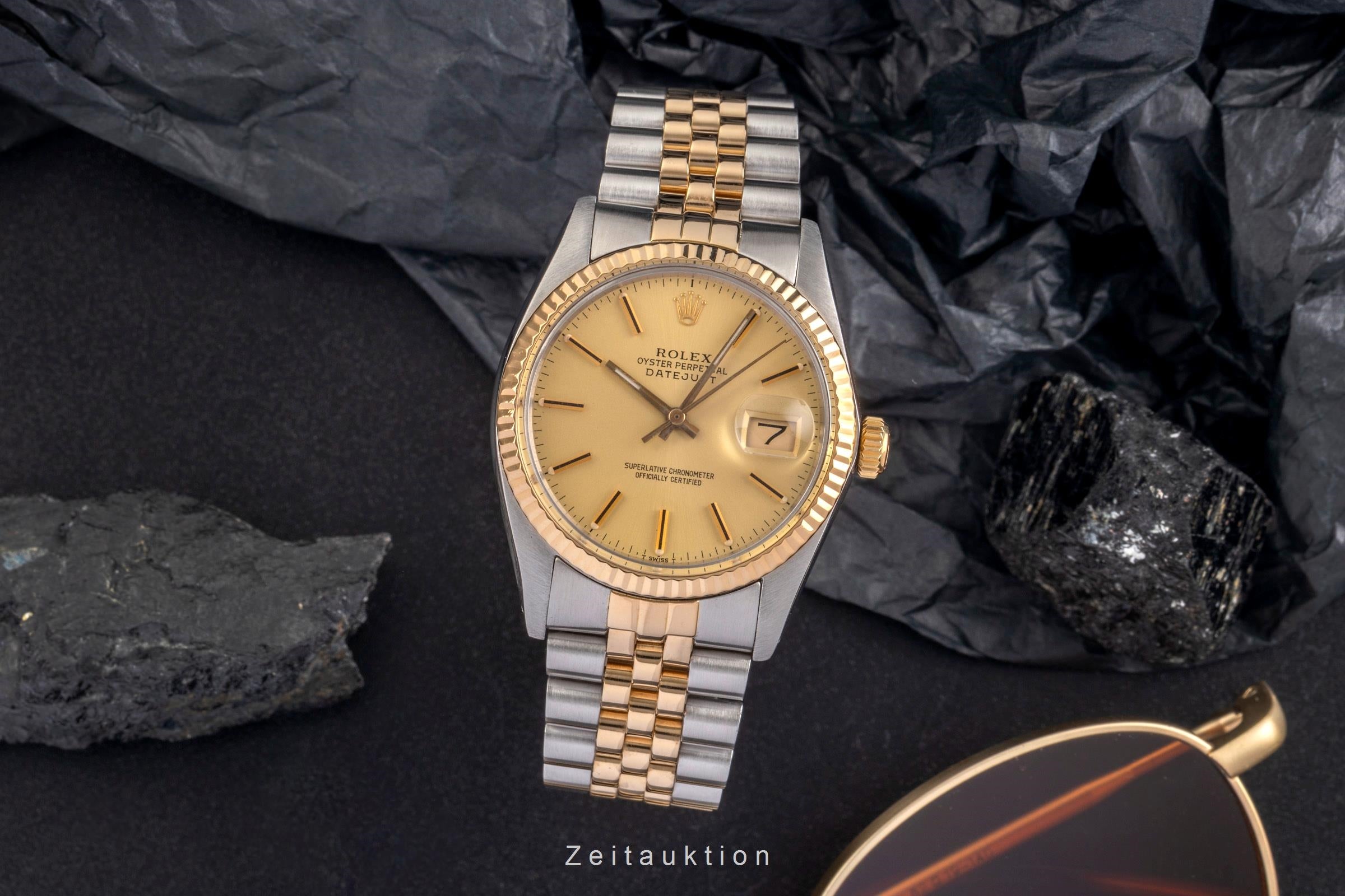 Rolex Datejust 36 Oyster Stahl Gold Automatik Ref. 16013 Klassiker [2503664]
