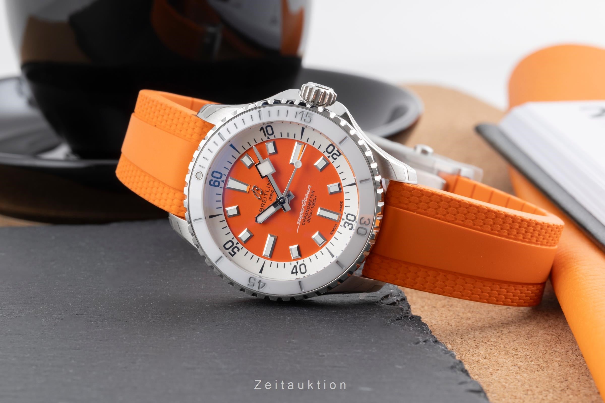 Breitling Superocean Stahl Automatik Herrenuhr Ref. A17377211O1S1 B&P [2503667]