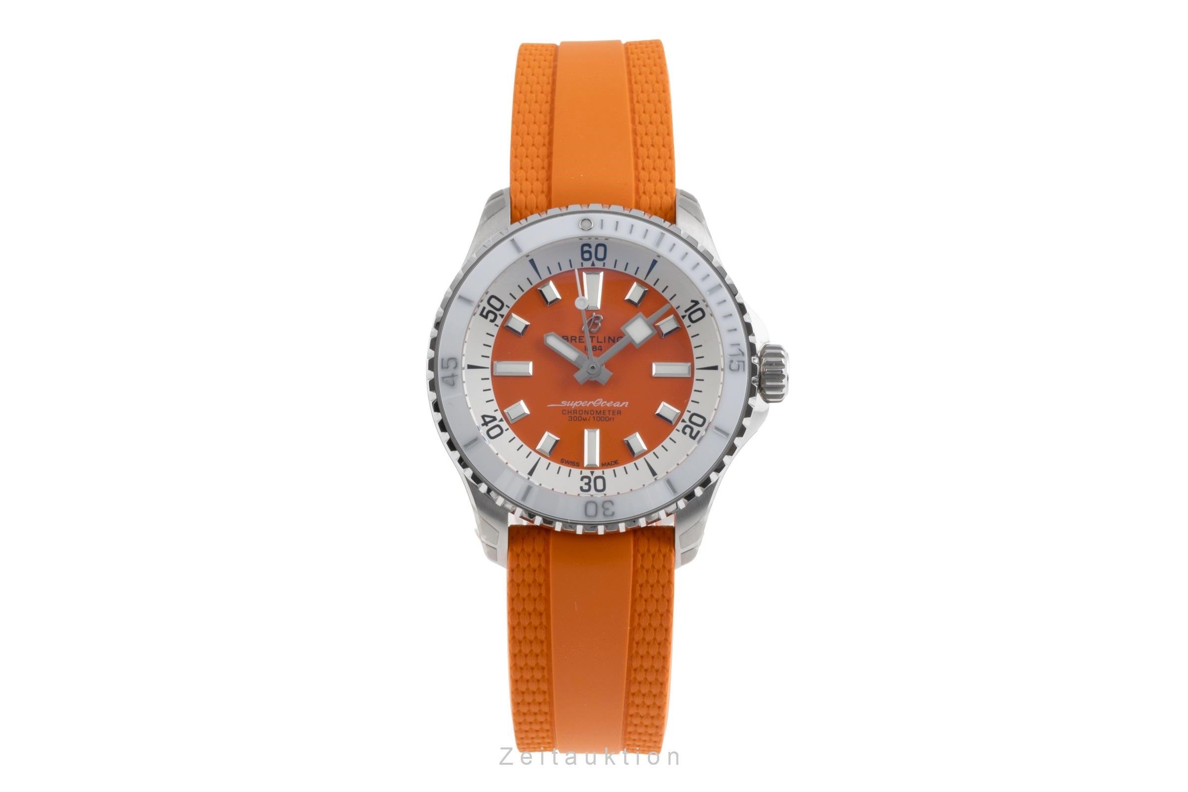最終値下げ　Breitlingボールペン　オレンジ Breitling Superocean steel automatic Kal. B17 Ref. A17377211O1S1
