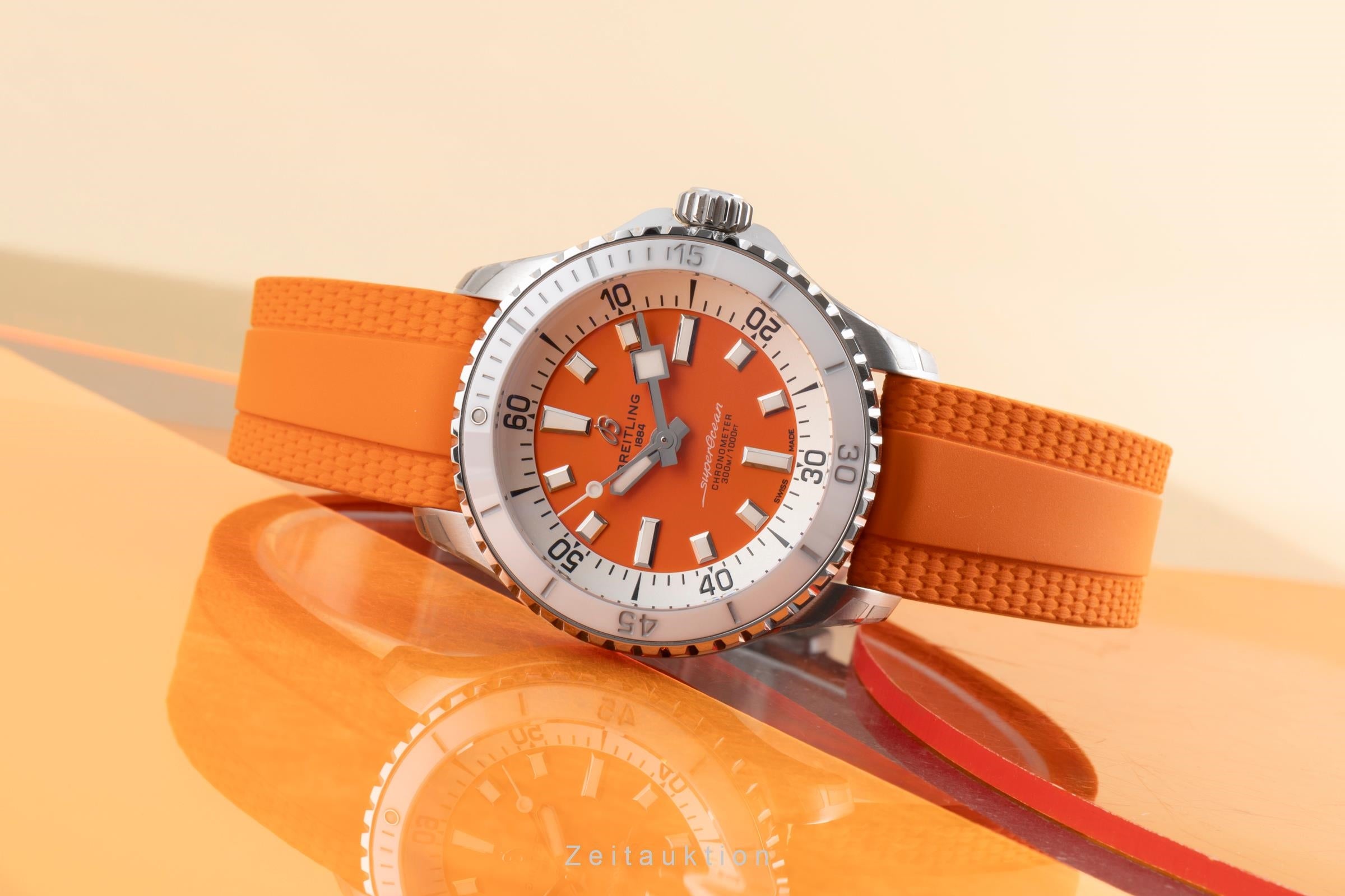 Breitling Superocean Stahl Automatik Herrenuhr Ref. A17377211O1S1 B&P [2503668]