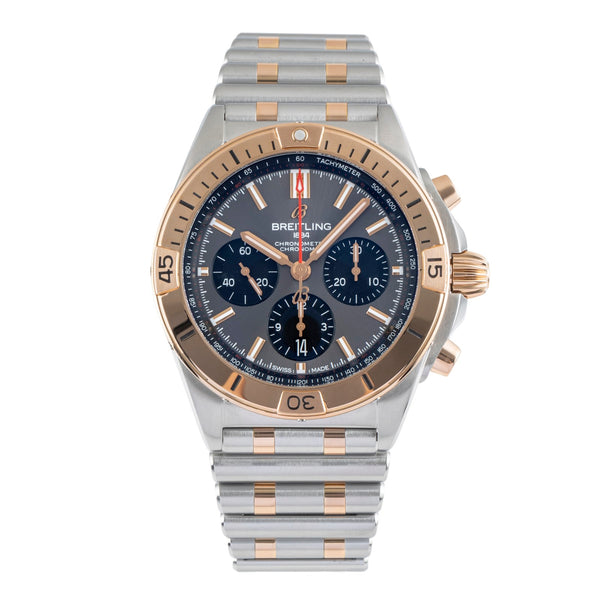 Breitling Chronomat chronographe acier / or  automatique montre pour hommes UB0134101B1U1 LP: 13400EUR  [2503674]
