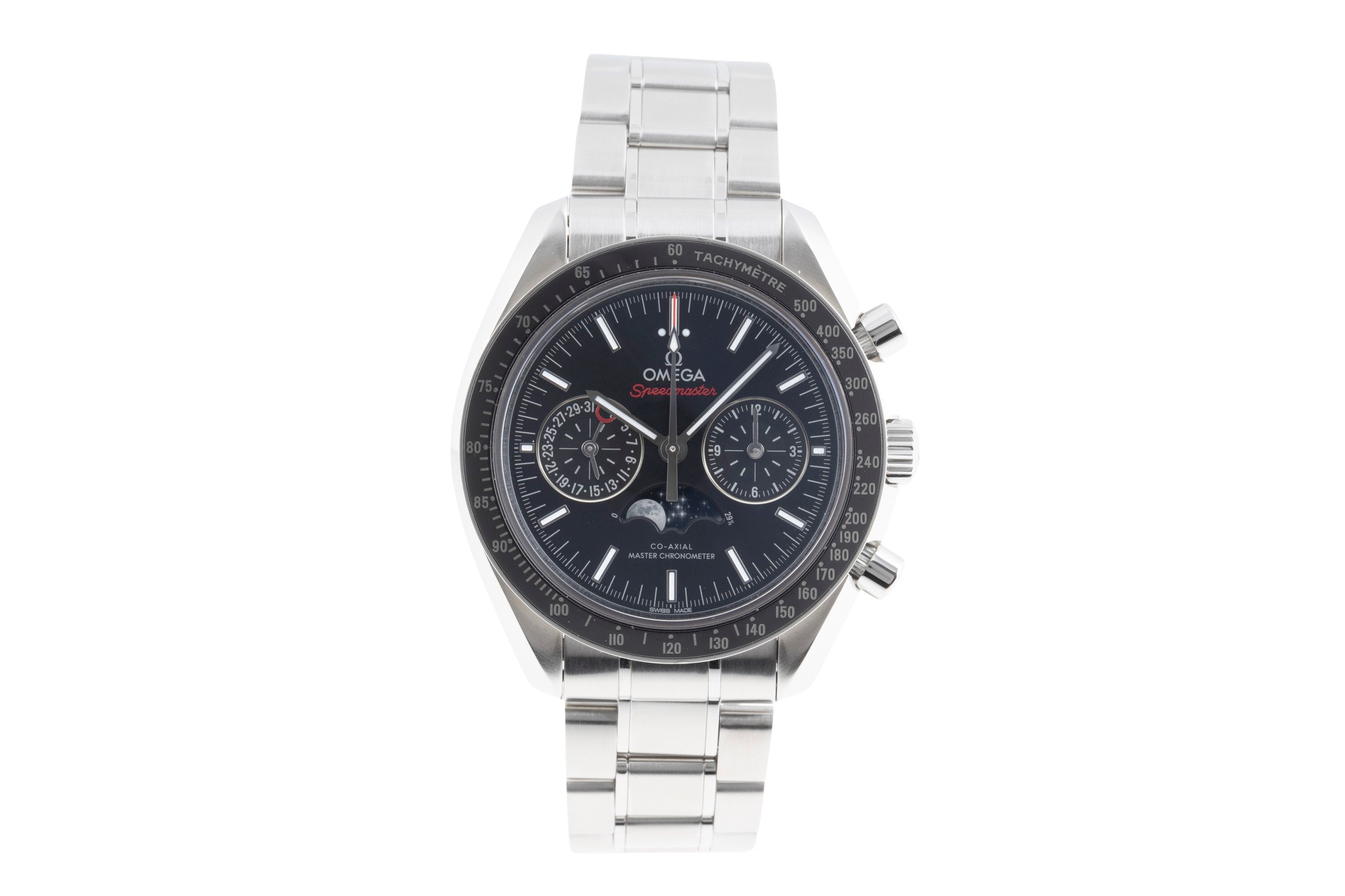 Omega Speedmaster chronograph steel automatic men's watch 304.30.44.52.01.001 LP: 12600EUR  [2503684]