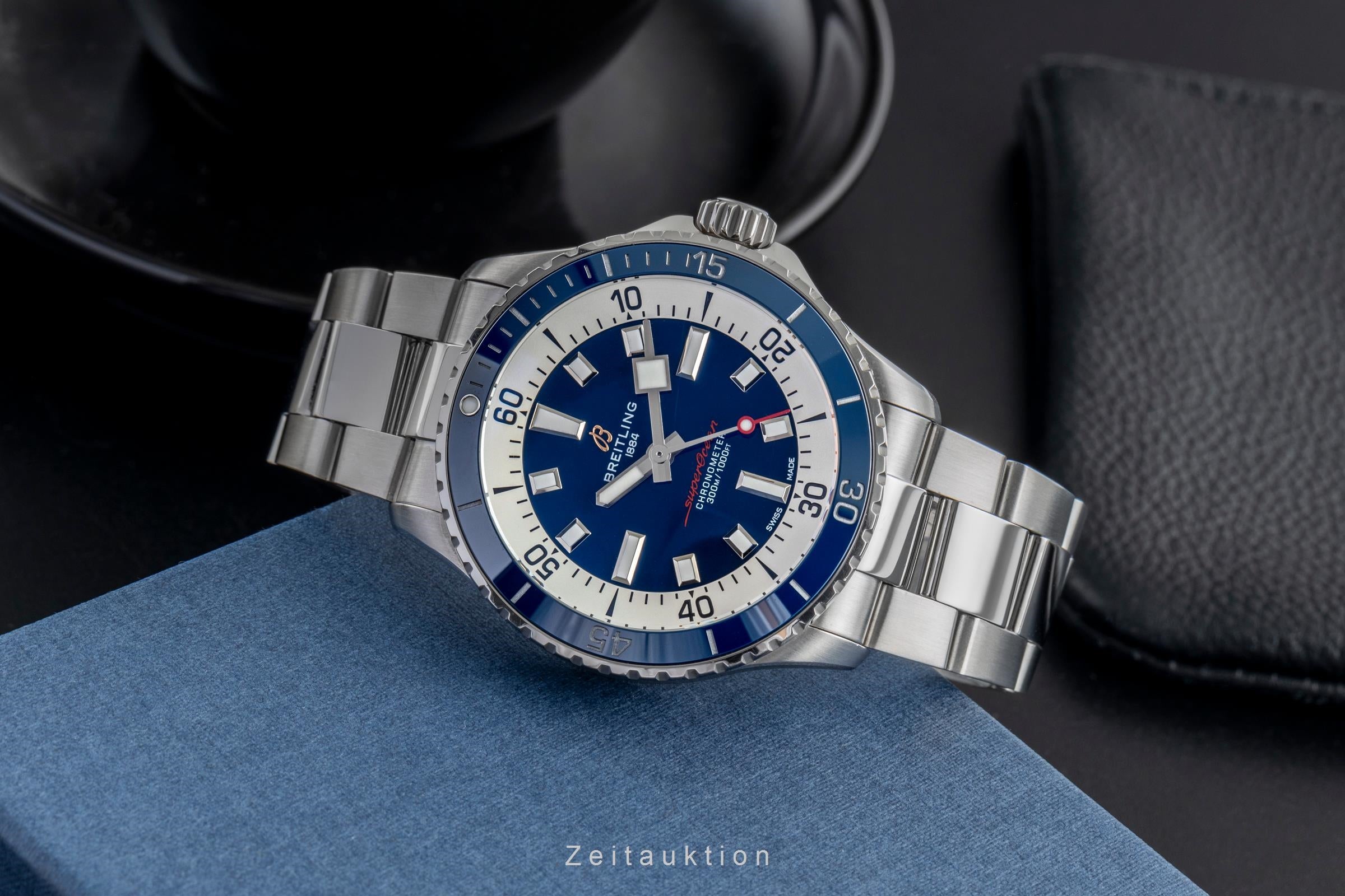 Breitling Superocean acier automatique montre pour hommes A17375E71C1A1 LP: 5550EUR  [2503685]