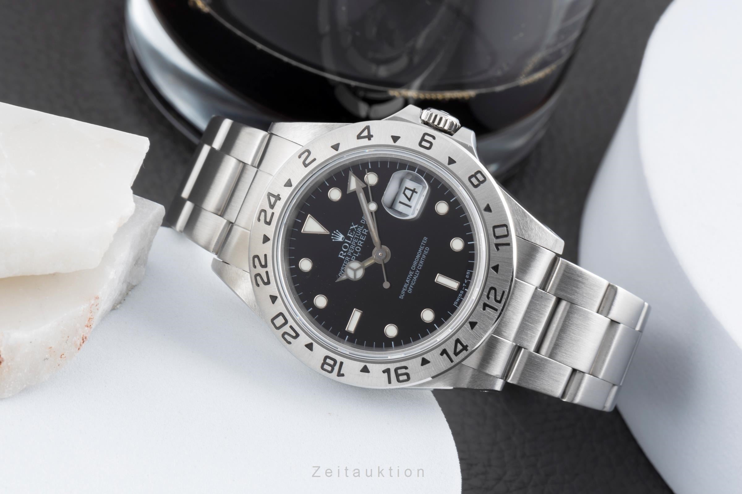 Rolex Explorer II Black Dial Edelstahl Automatik Herrenuhr Ref. 16570 L-Serie [2503689]