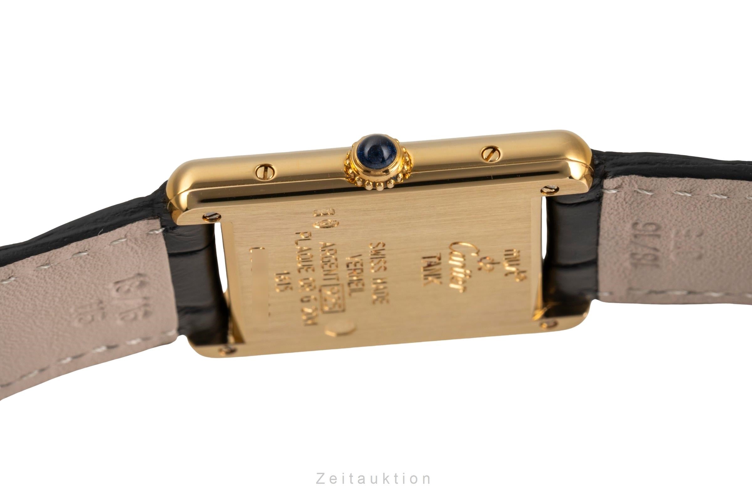 Cartier must Tank LM "Column Dial" Silber vergoldet Quarz Medium Size Ref. 1615 [2503708]