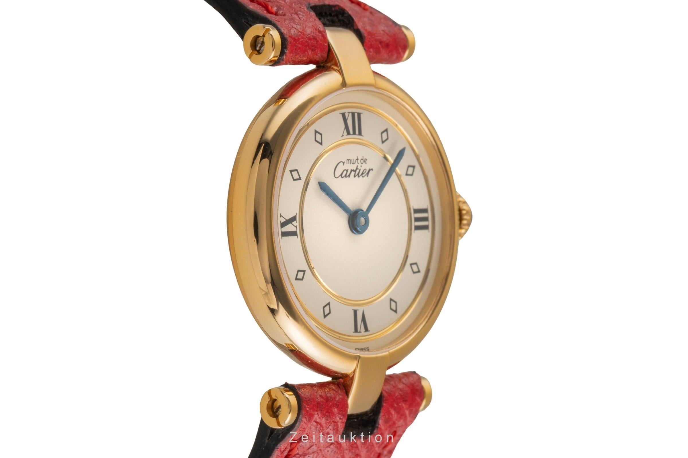 Cartier must Vendome Louis Cartier SM Vermeil 925 Silber Damenuhr Ref. 590004  [2503709]