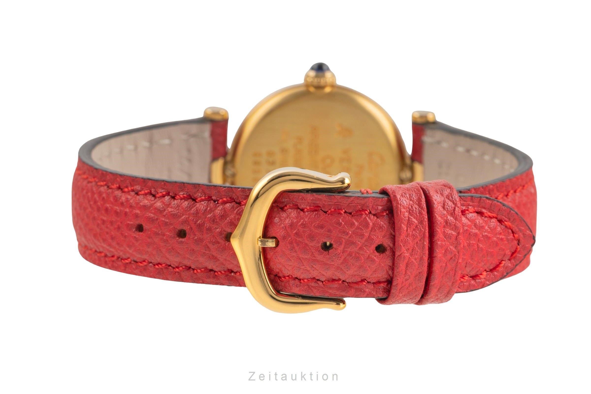 Cartier must Vendome Louis Cartier SM Vermeil 925 Silber Damenuhr Ref. 590004  [2503709]