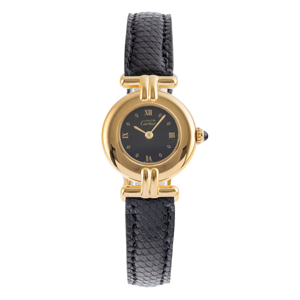 Cartier Colisee plata banada en oro cuarzo reloj para damas  590002  [2503710]