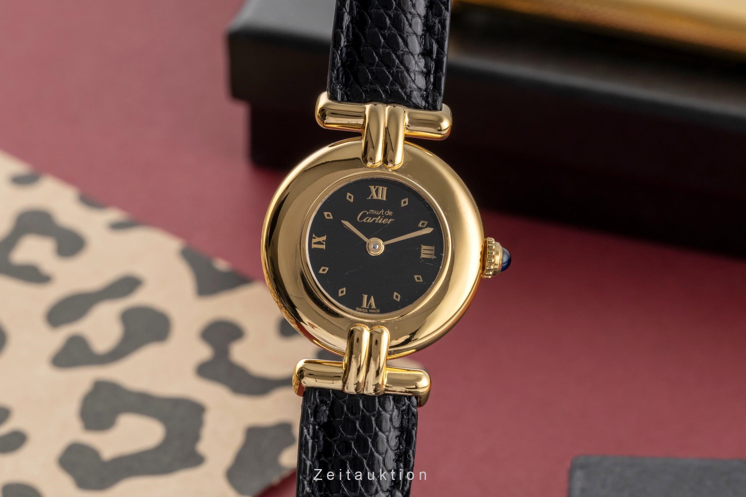 Cartier Colisee argent doré quartz montre pour femmes 590002  [2503710]