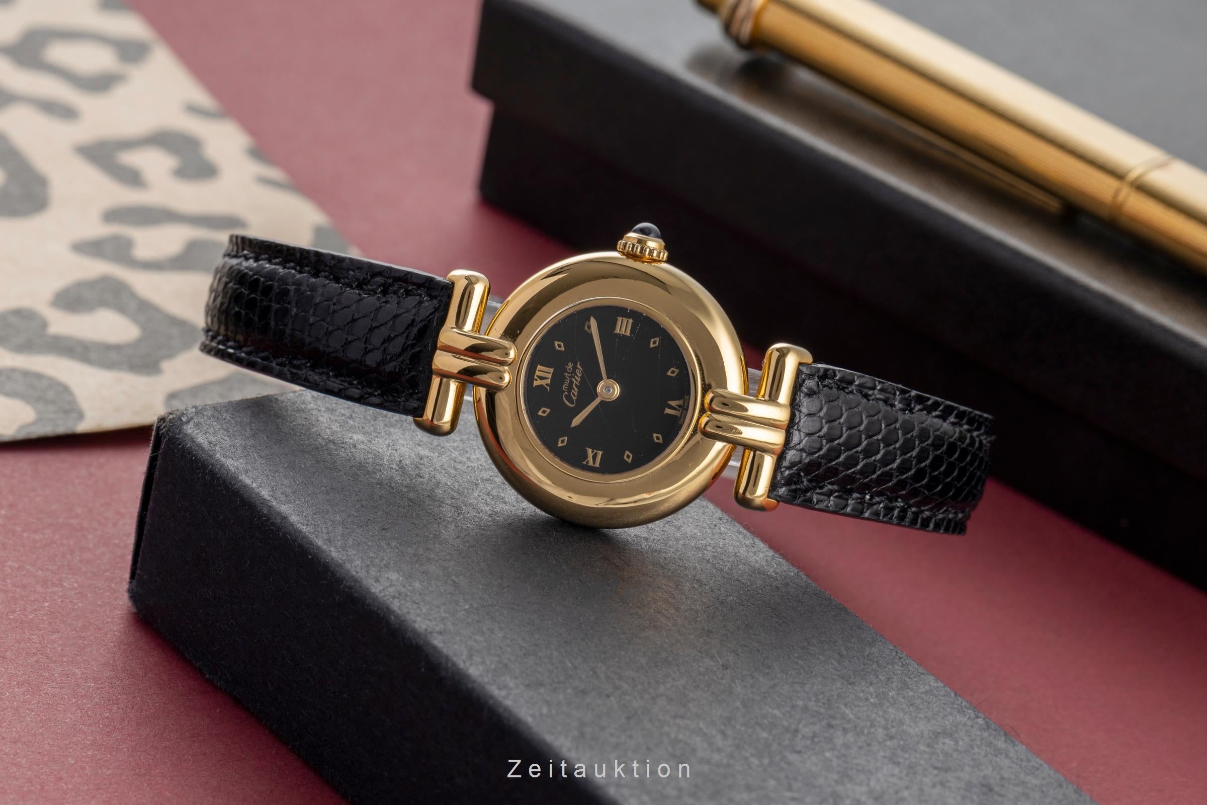 Cartier Colisee plata banada en oro cuarzo reloj para damas  590002  [2503710]