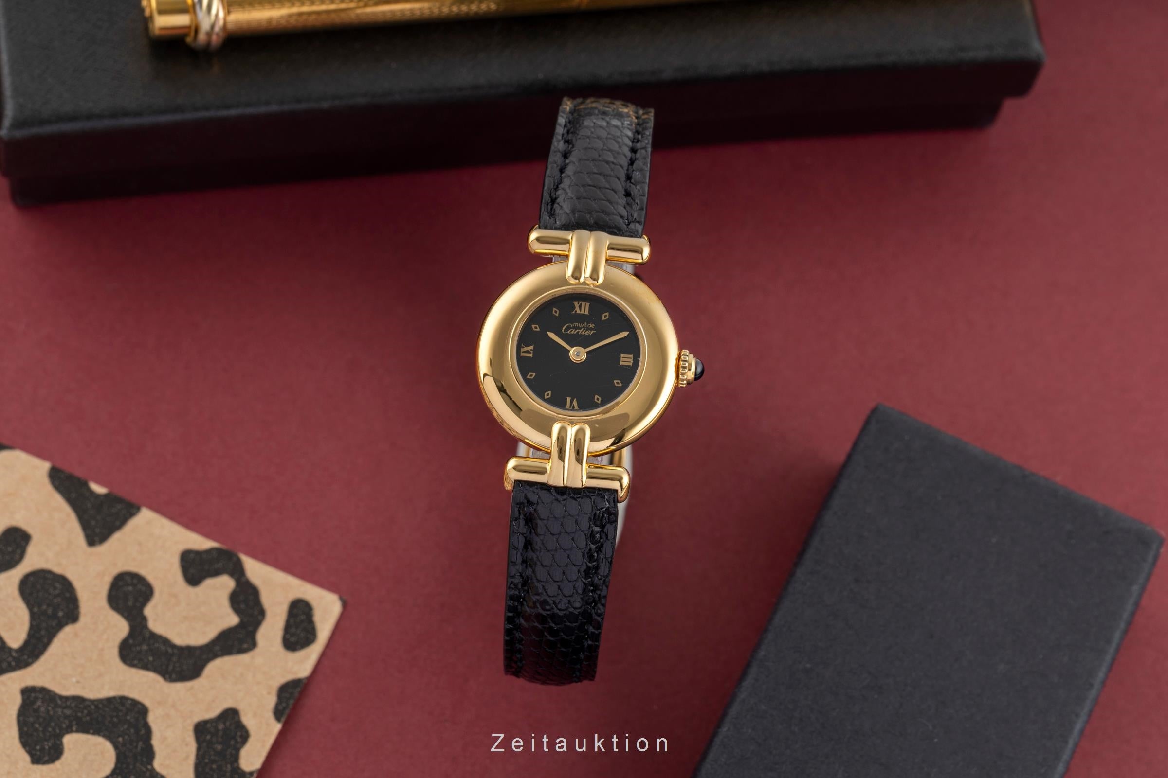 Cartier Colisee plata banada en oro cuarzo reloj para damas  590002  [2503710]