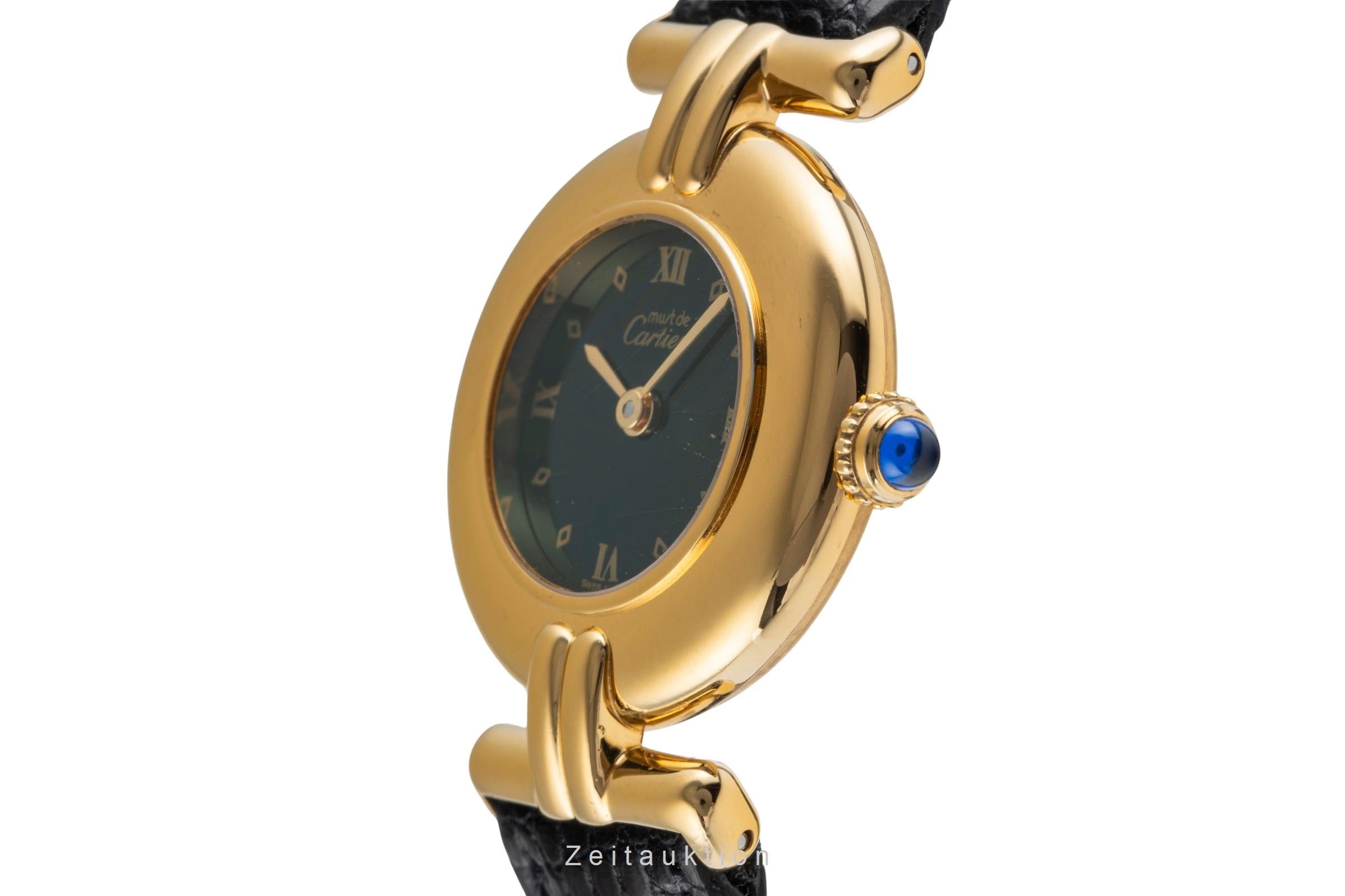 Cartier Colisee plata banada en oro cuarzo reloj para damas  590002  [2503710]