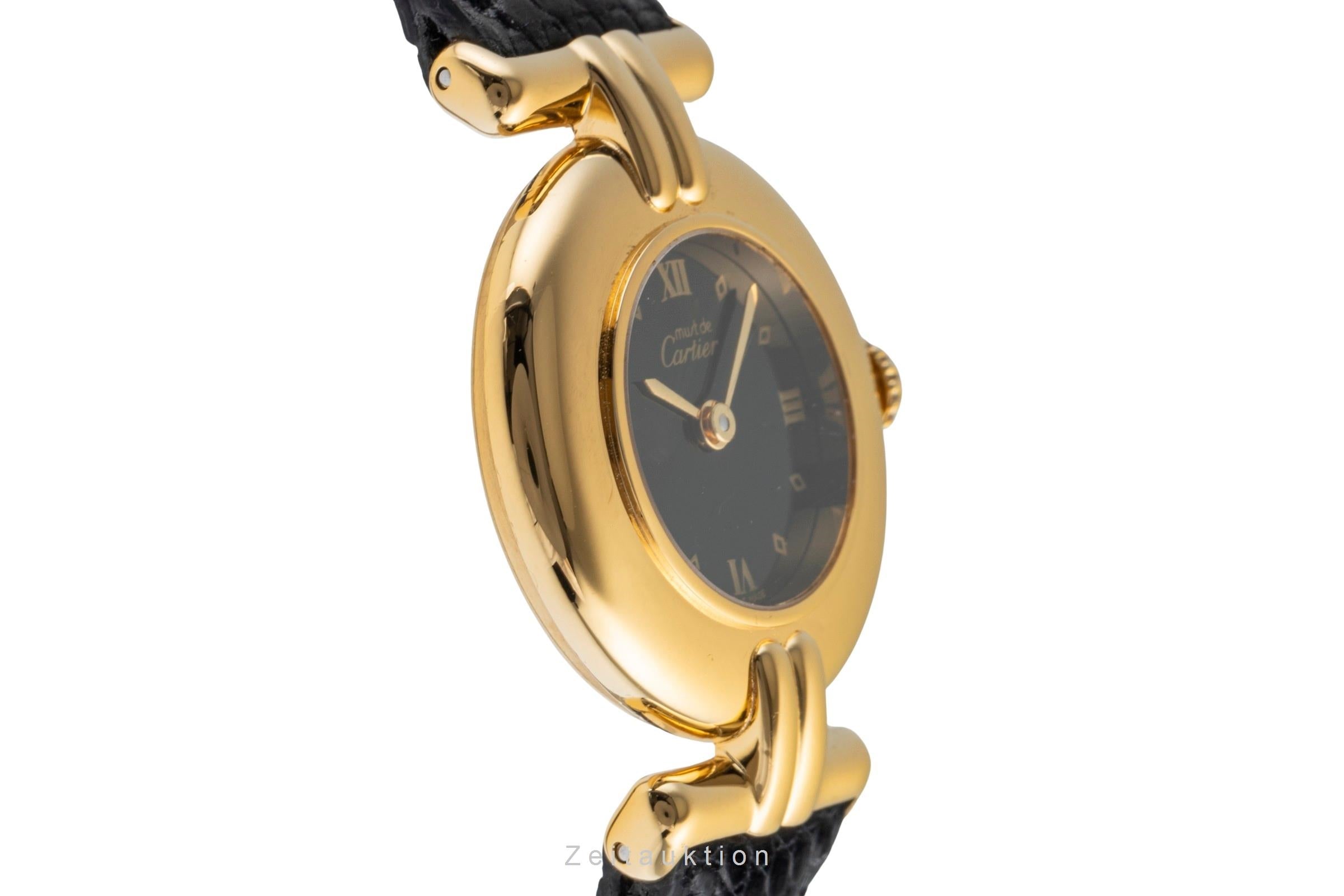 Cartier Colisee plata banada en oro cuarzo reloj para damas  590002  [2503710]