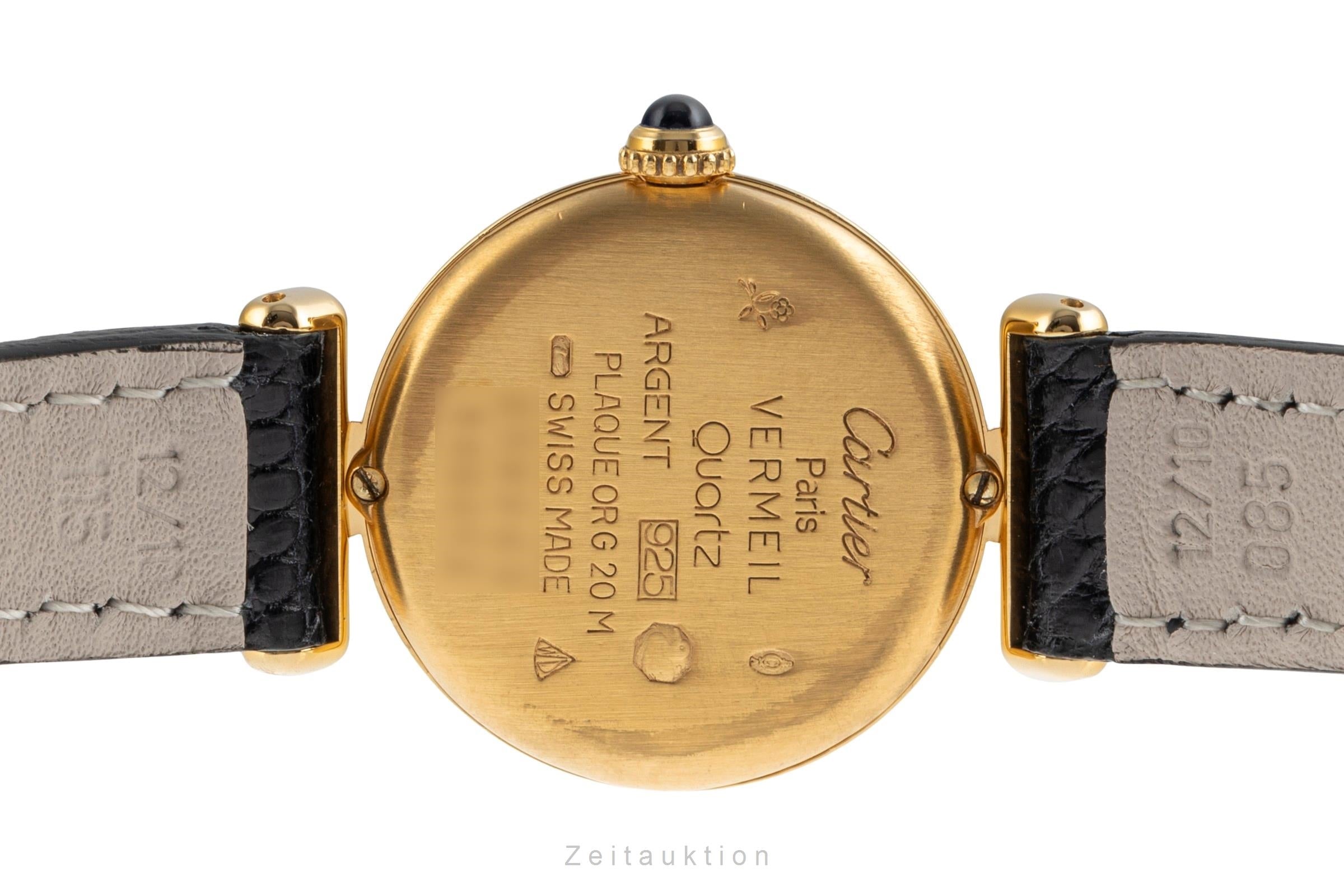 Cartier Colisee plata banada en oro cuarzo reloj para damas  590002  [2503710]