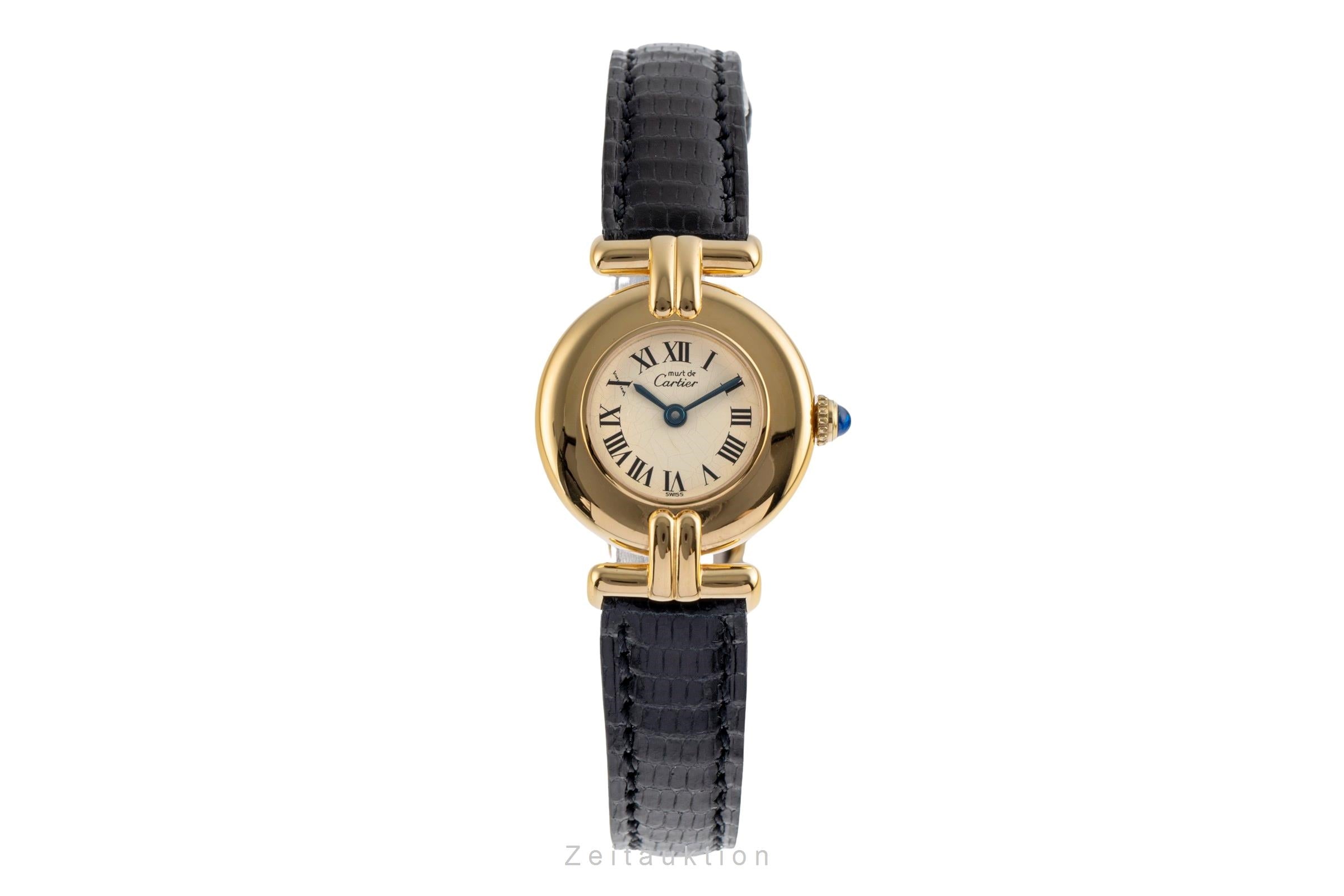 Cartier Colisee plata banada en oro cuarzo reloj para damas  590002  [2503712]