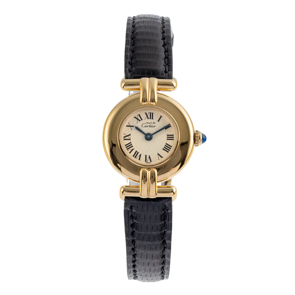 Cartier Colisee plata banada en oro cuarzo reloj para damas  590002  [2503712]