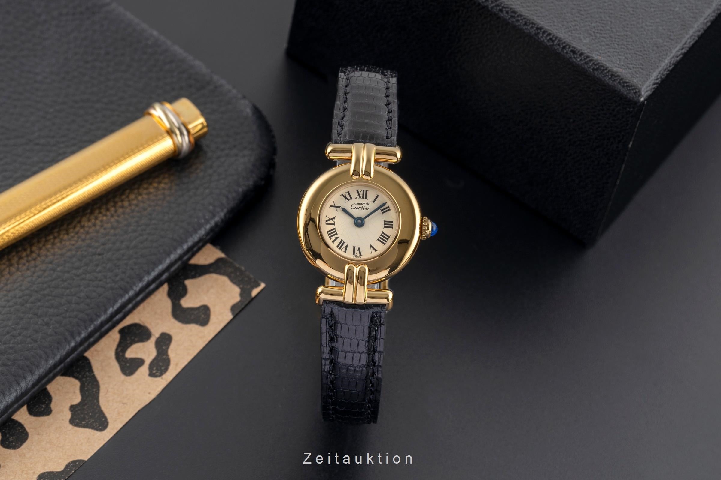 Cartier Colisee plata banada en oro cuarzo reloj para damas  590002  [2503712]