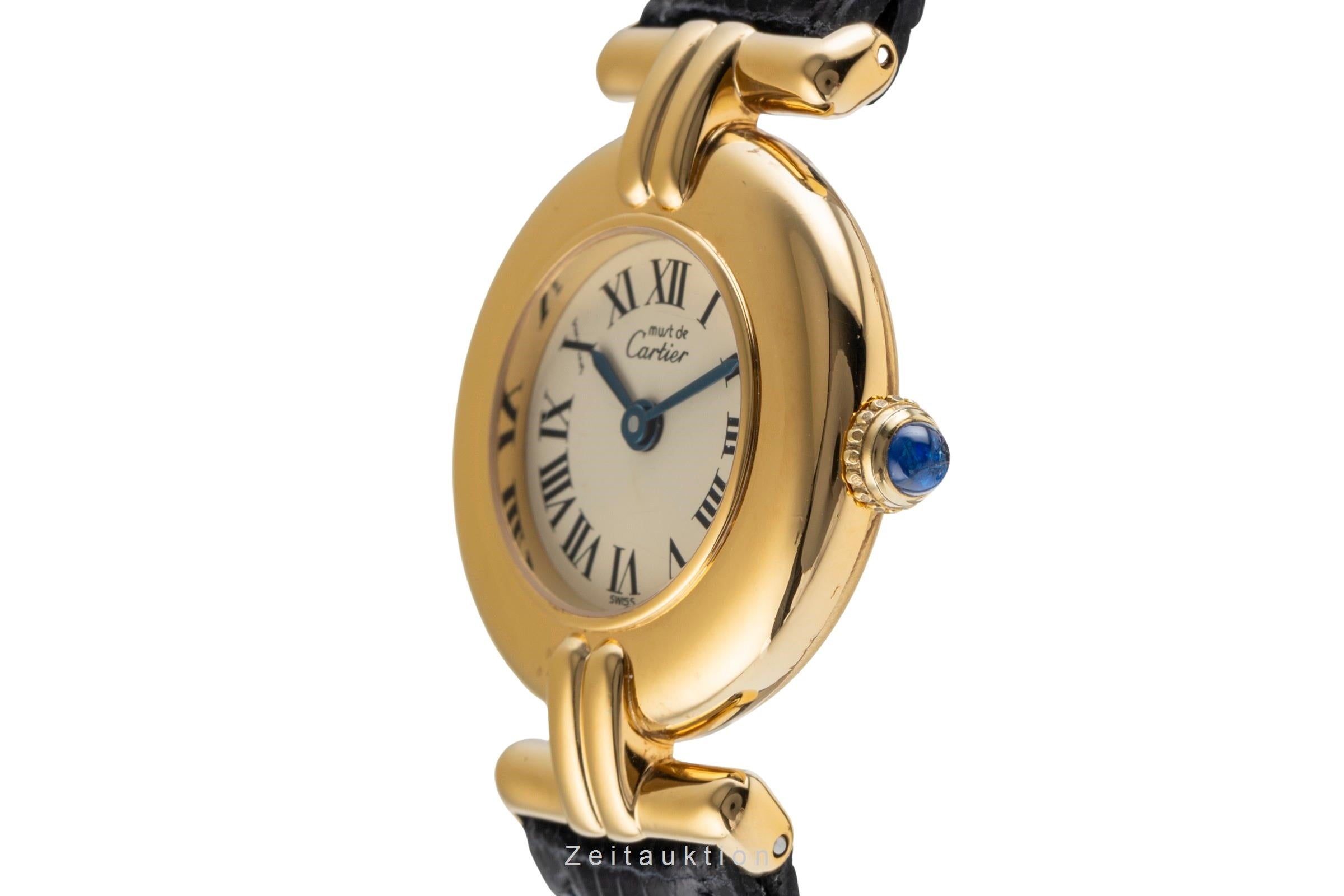 Cartier Colisee plata banada en oro cuarzo reloj para damas  590002  [2503712]
