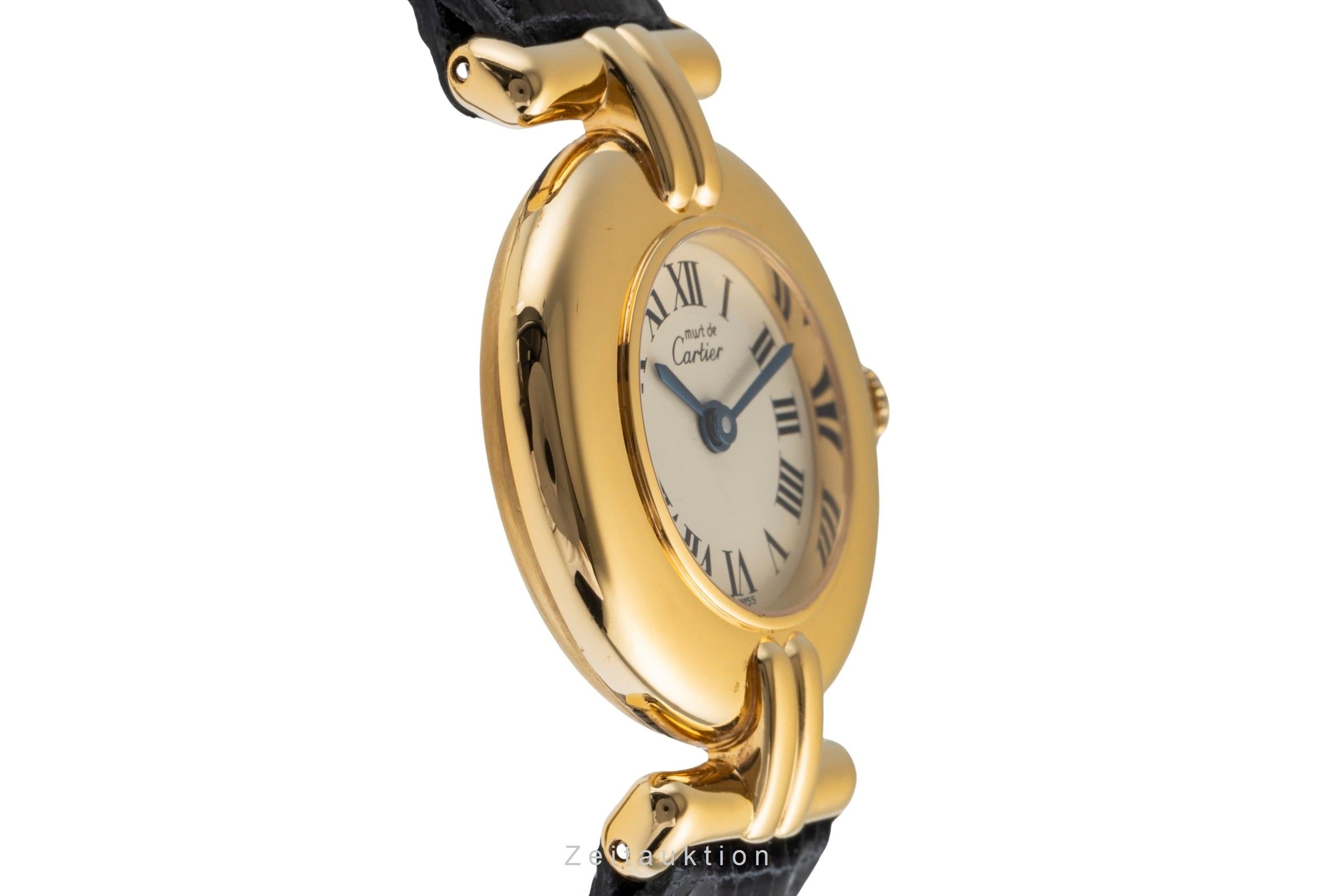 Cartier Colisee plata banada en oro cuarzo reloj para damas  590002  [2503712]