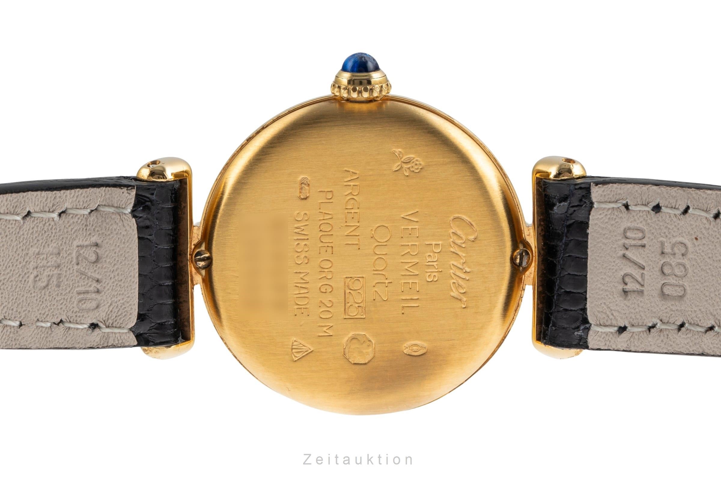 Cartier Colisee plata banada en oro cuarzo reloj para damas  590002  [2503712]