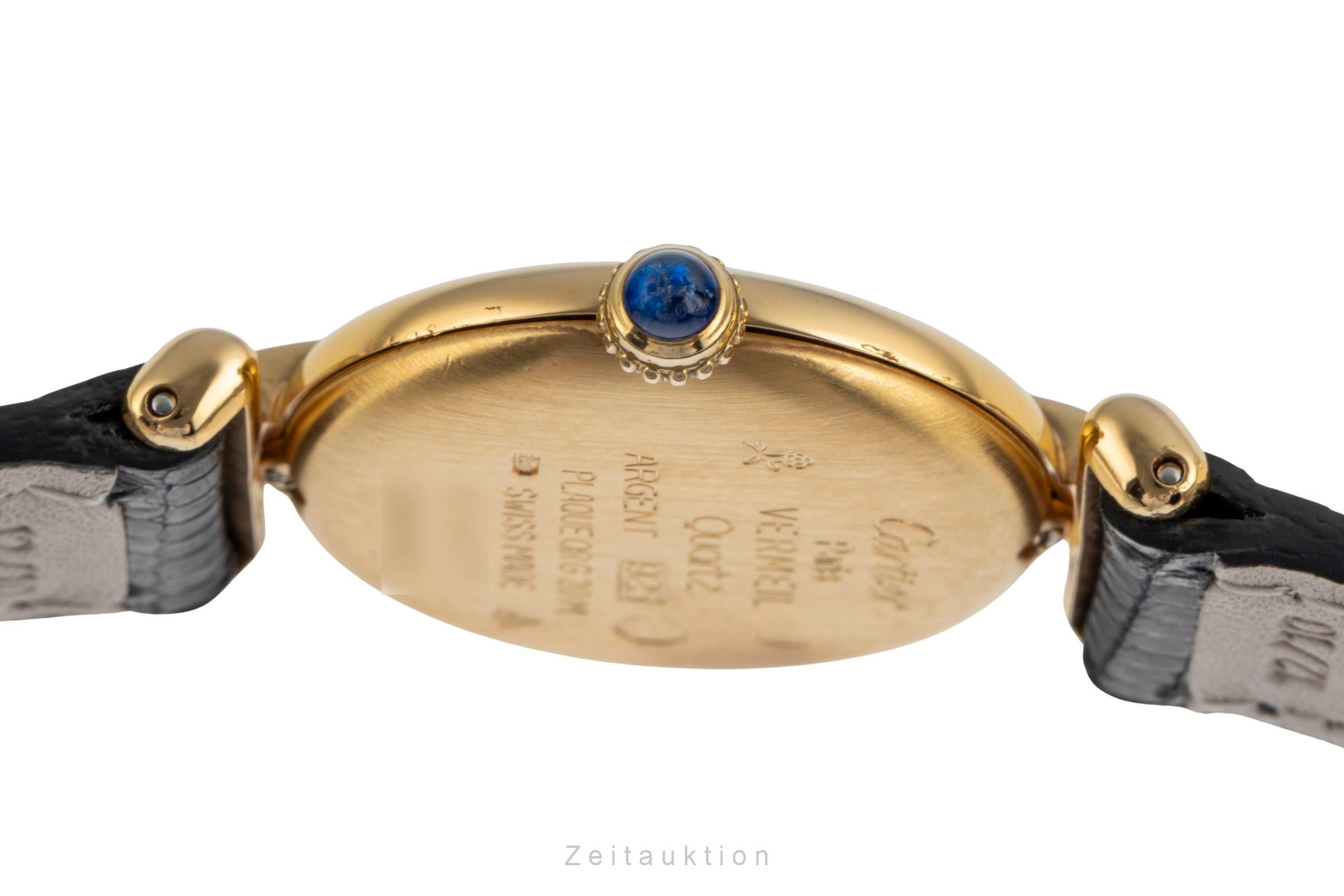 Cartier Colisee plata banada en oro cuarzo reloj para damas  590002  [2503712]