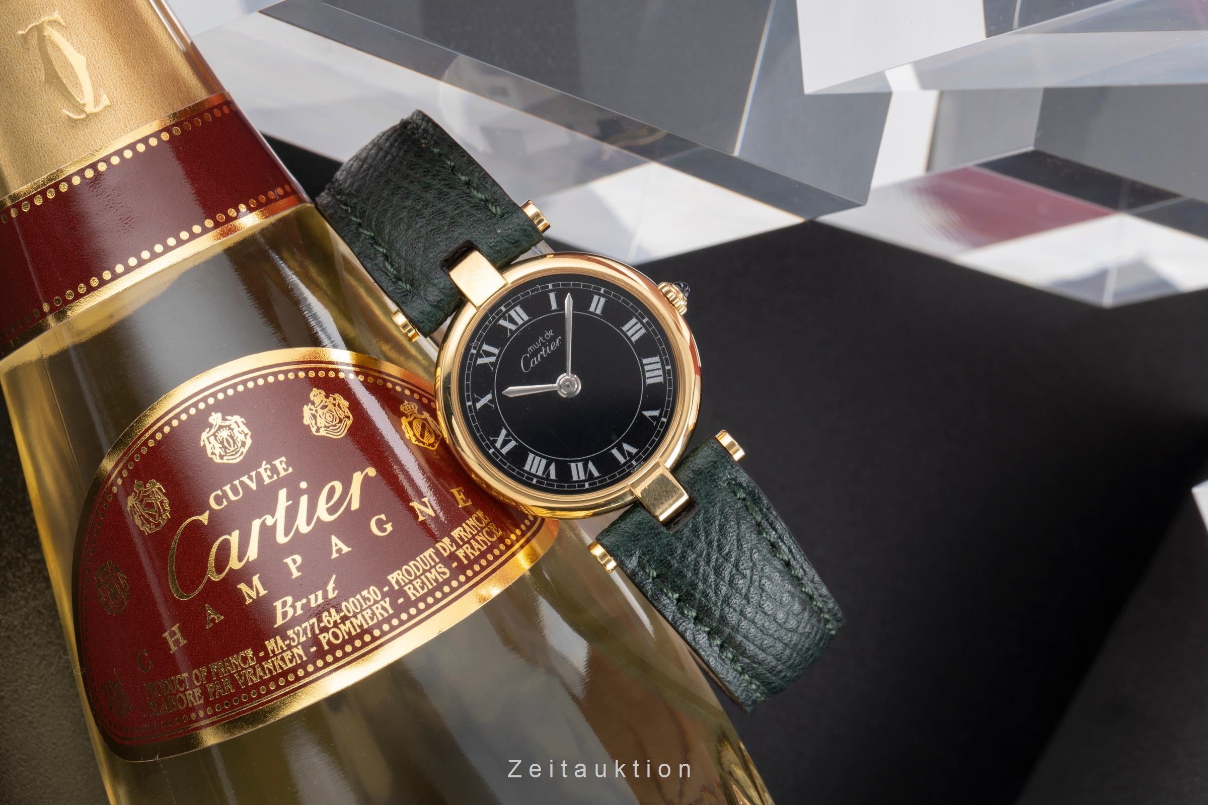 Cartier must de Cartier Vendome SM 925 Silber vergoldet Damenuhr Ref. 84978913 [2503714]