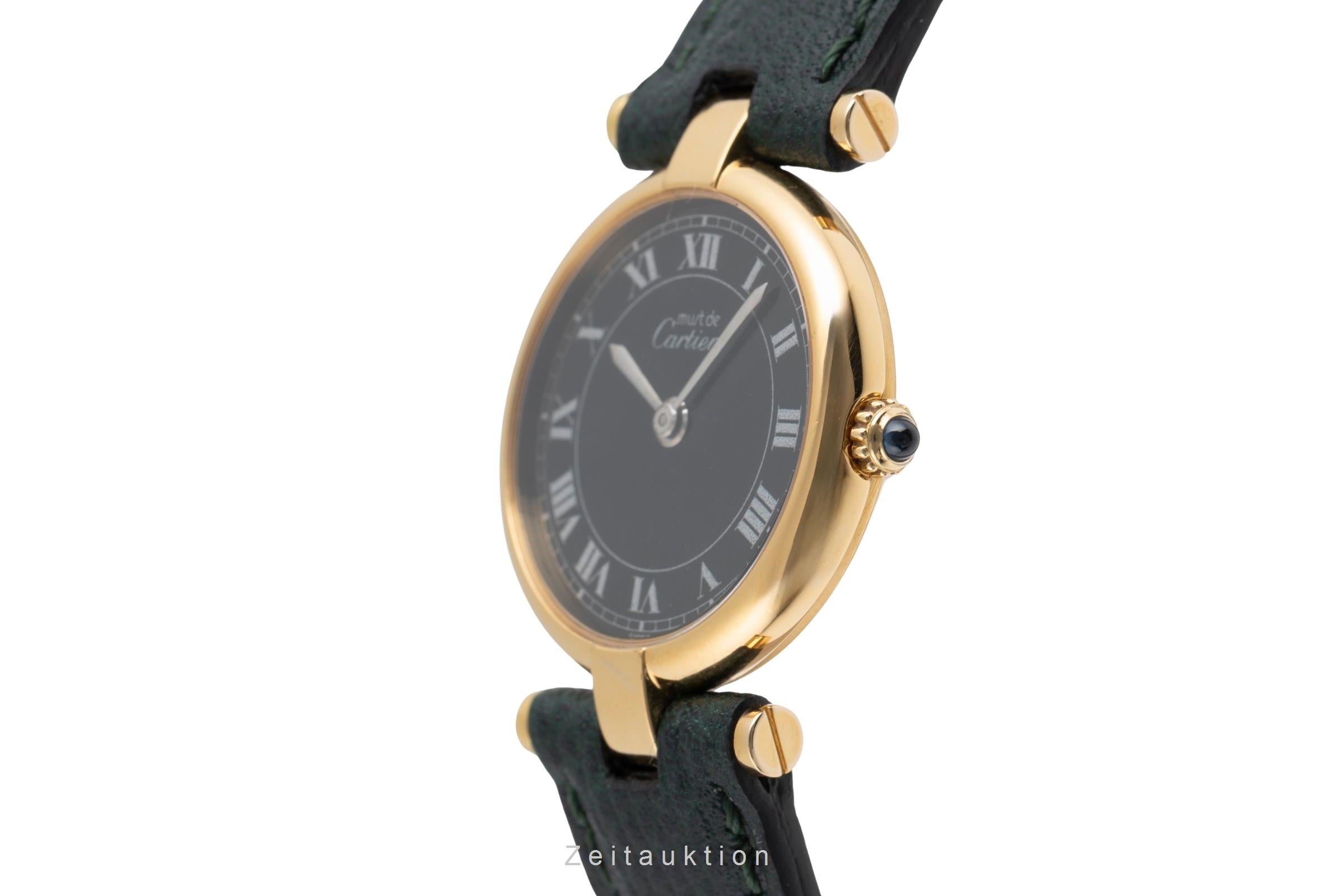 Cartier must de Cartier Vendome SM 925 Silber vergoldet Damenuhr Ref. 84978913 [2503714]