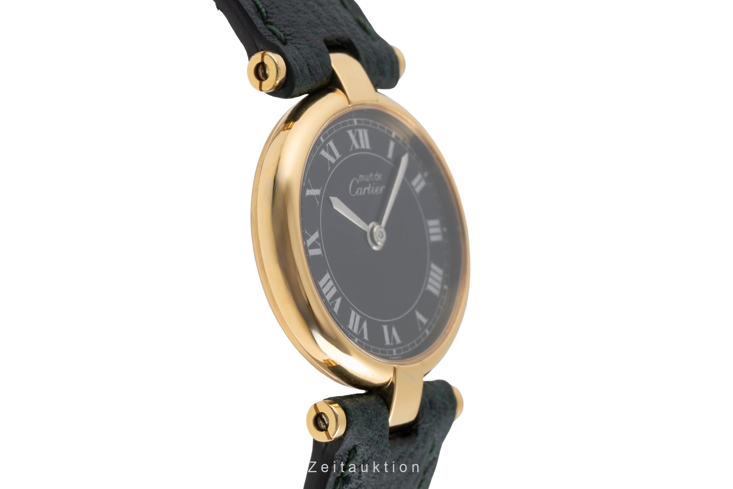 Cartier must de Cartier Vendome SM 925 Silber vergoldet Damenuhr Ref. 84978913 [2503714]