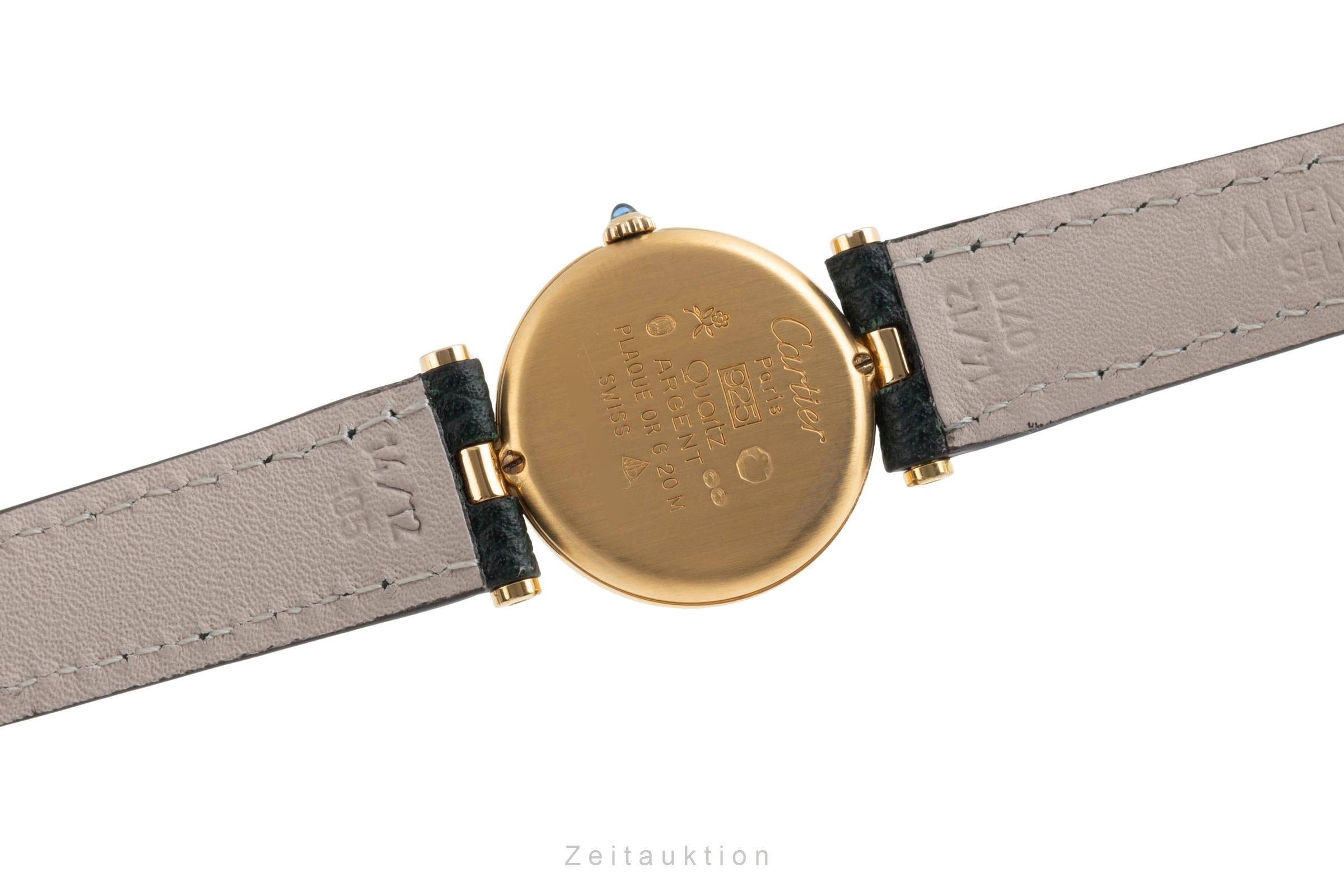 Cartier must de Cartier Vendome SM 925 Silber vergoldet Damenuhr Ref. 84978913 [2503714]