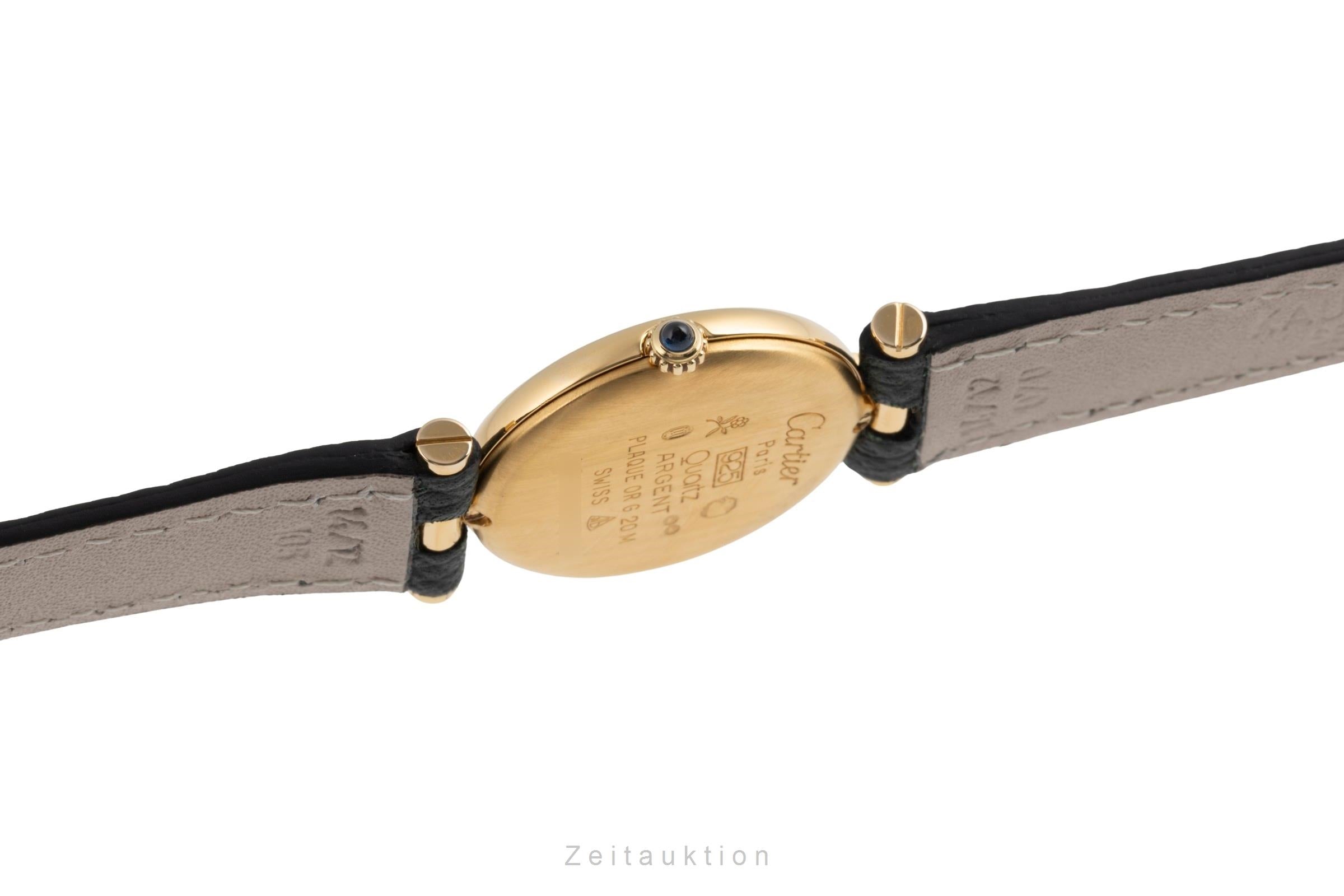 Cartier must de Cartier Vendome SM 925 Silber vergoldet Damenuhr Ref. 84978913 [2503714]