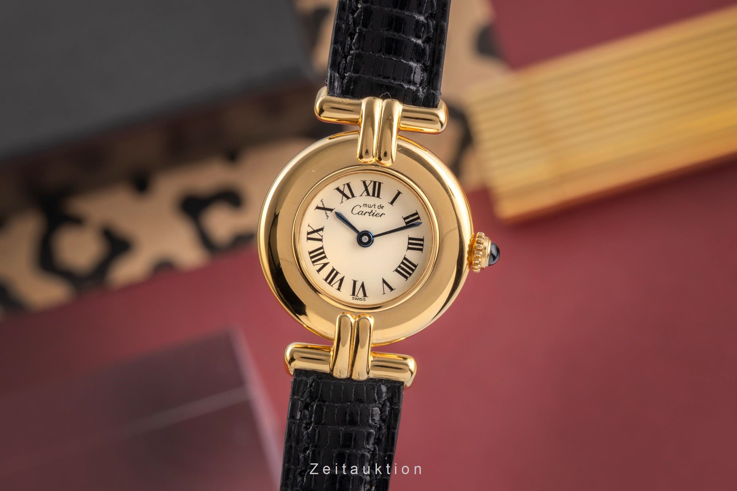Cartier Colisée must de Cartier Vermeil "Ivory Roman Dial" Damenuhr Ref. 590002 [2503715]