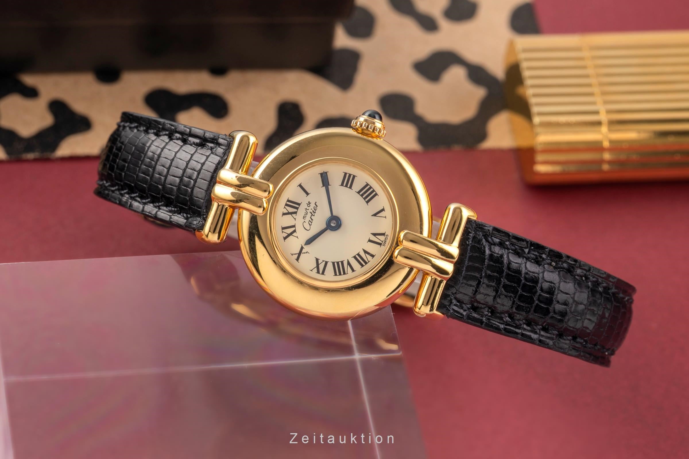 Cartier Colisée must de Cartier Vermeil "Ivory Roman Dial" Damenuhr Ref. 590002 [2503715]