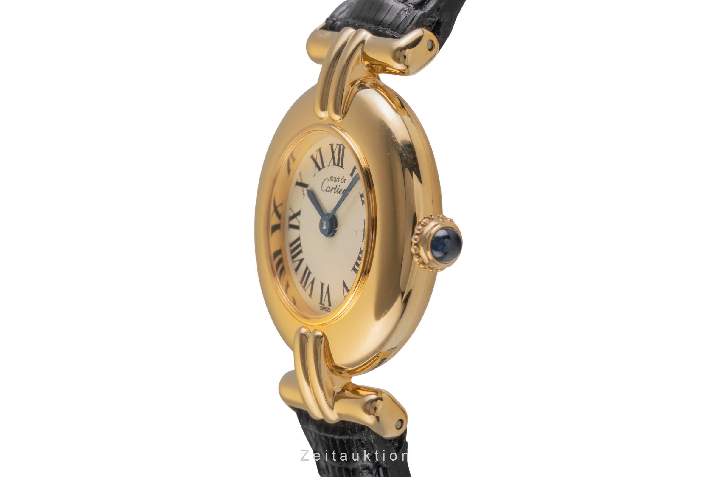 Cartier Colisée must de Cartier Vermeil "Ivory Roman Dial" Damenuhr Ref. 590002 [2503715]
