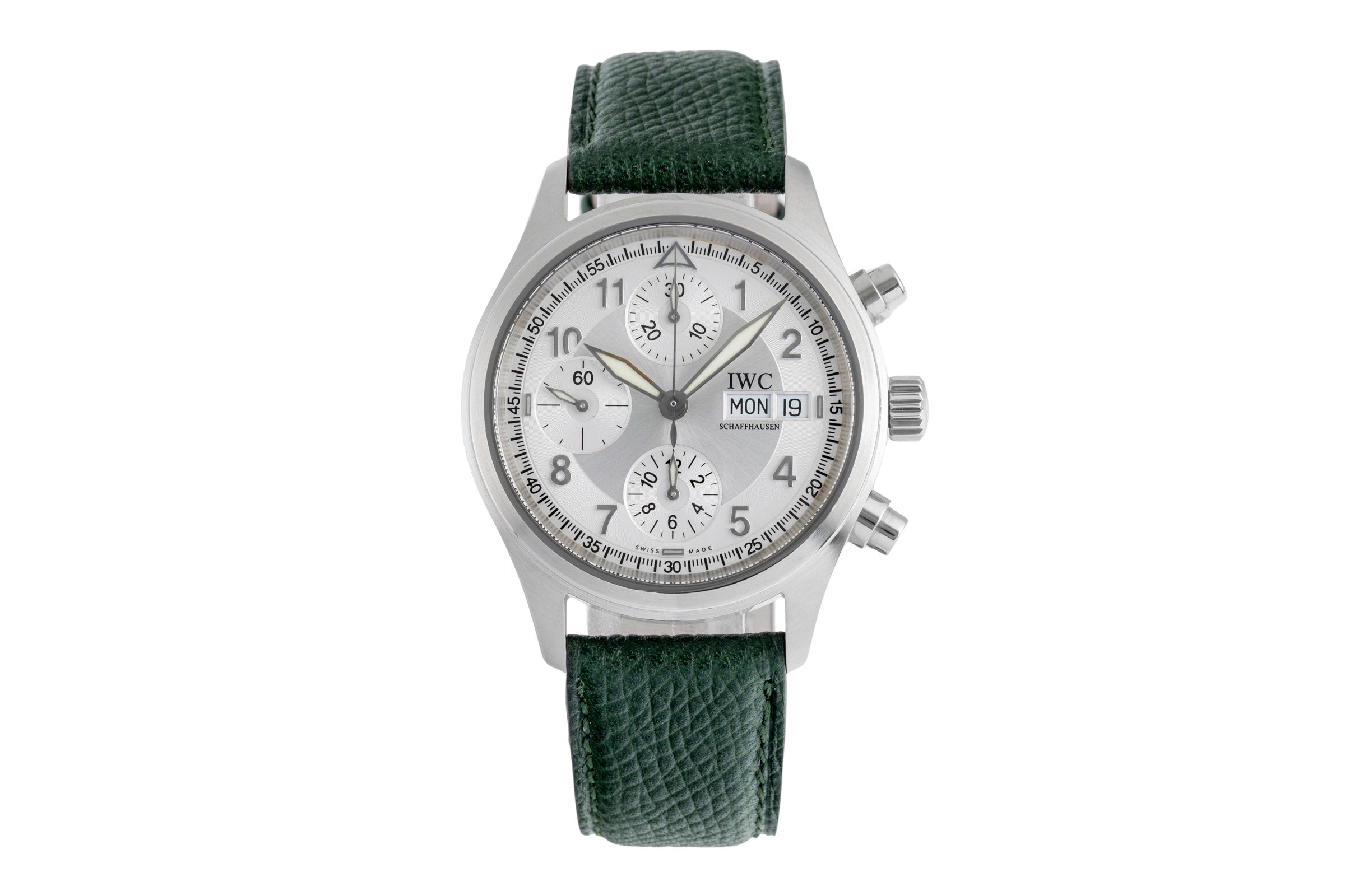 IWC Fliegerchronograph chronographe acier automatique montre pour hommes IW370628 LP: 7700EUR  [2503719]