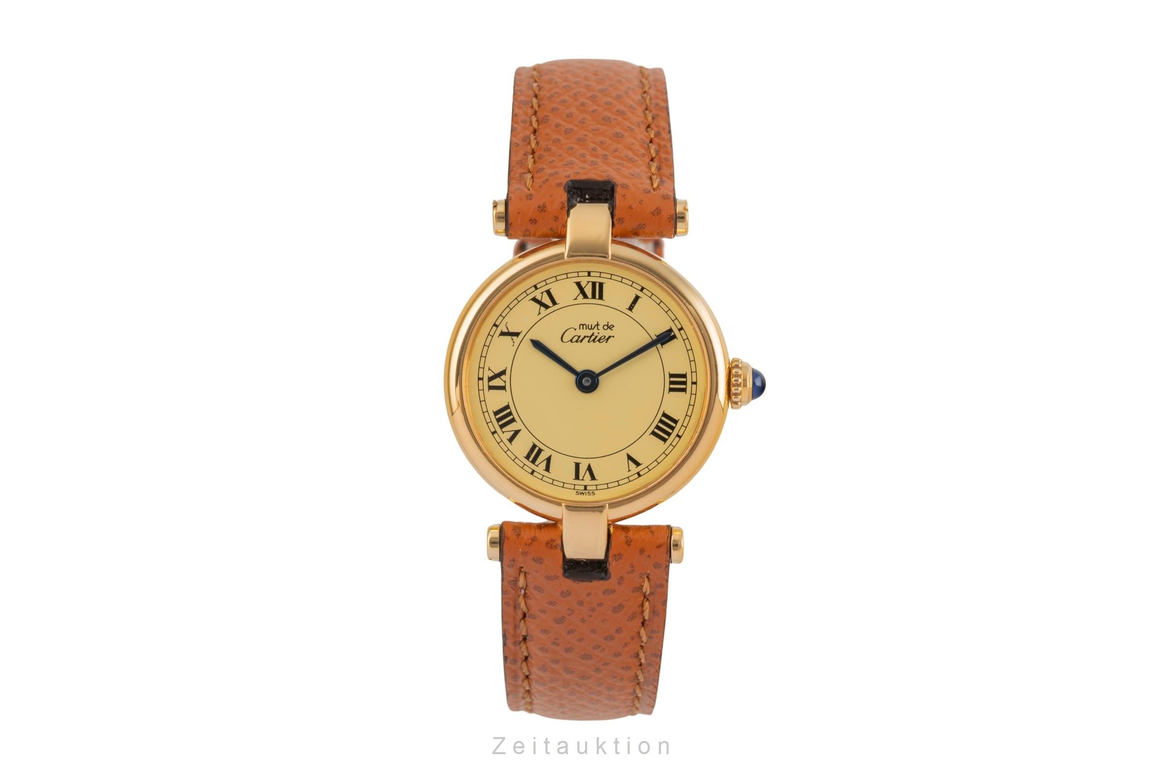 Cartier Vendome argento dorato quarzo orologio da donna 84978213  [2503726]