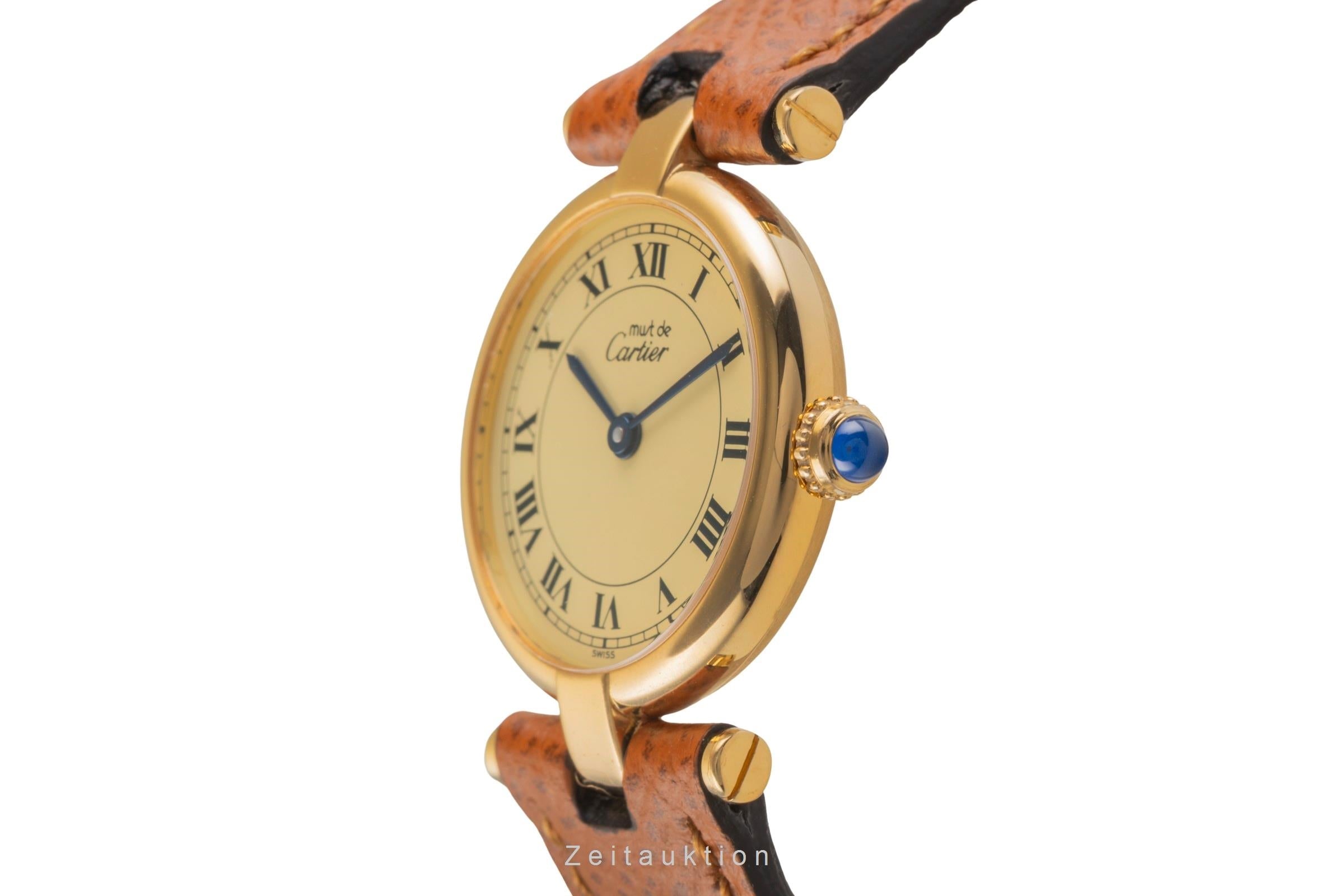 Cartier Vendome argento dorato quarzo orologio da donna 84978213  [2503726]