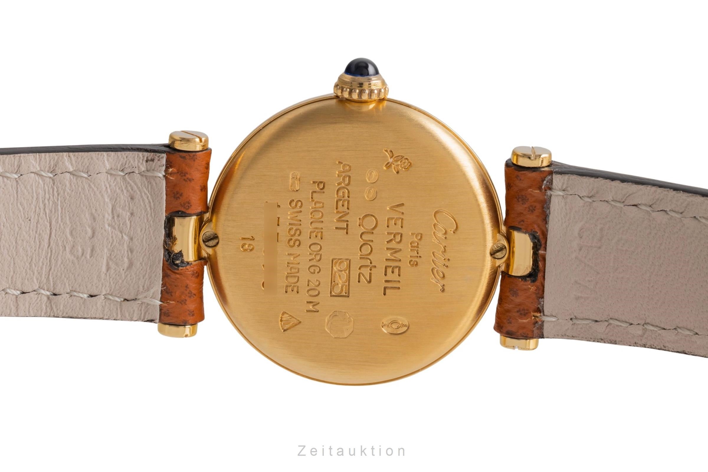 Cartier Vendome argento dorato quarzo orologio da donna 84978213  [2503726]