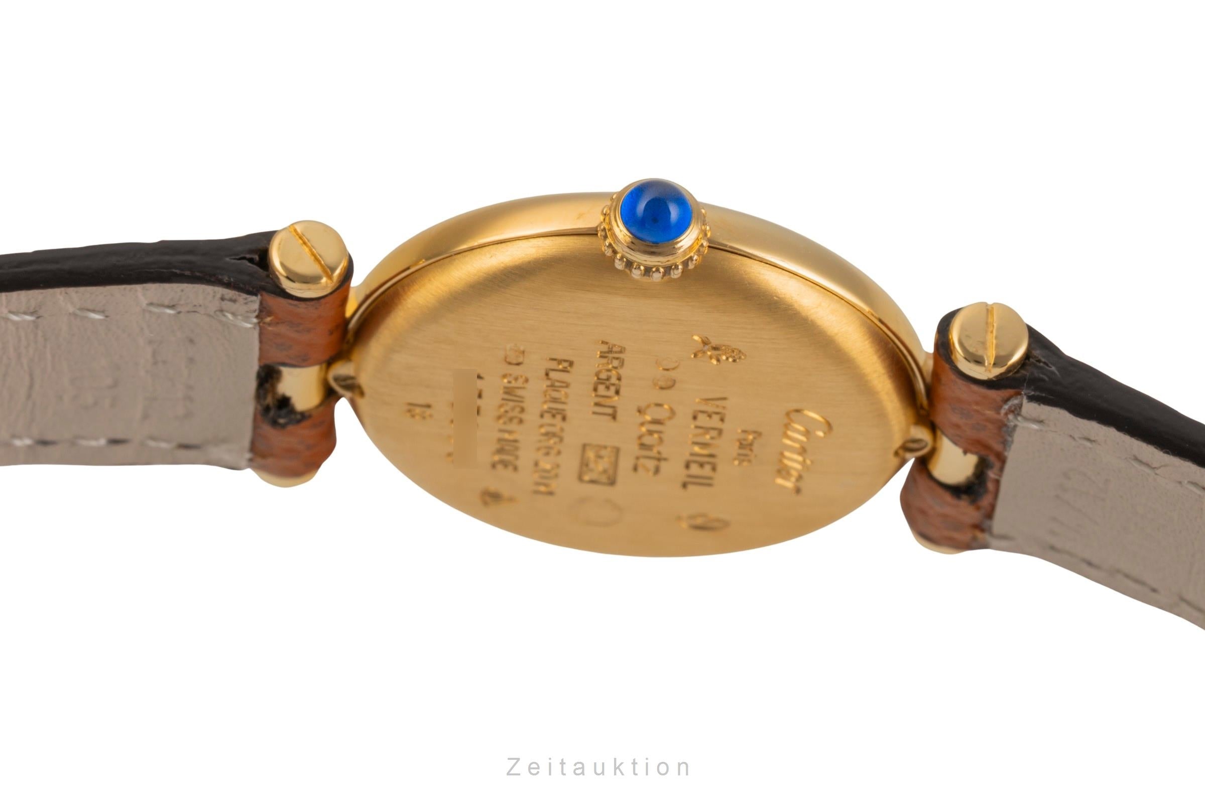 Cartier Vendome argento dorato quarzo orologio da donna 84978213  [2503726]