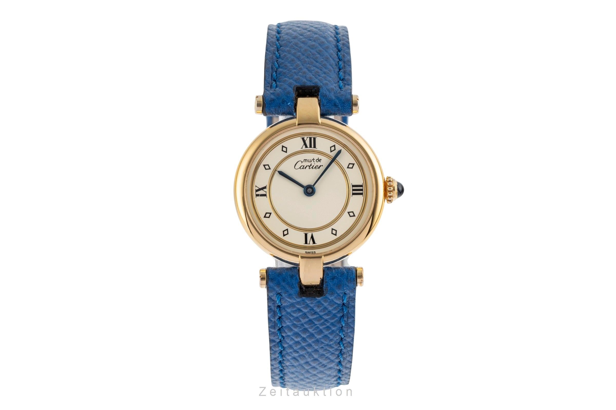 Cartier Vendome argent doré quartz montre pour femmes 590004  [2503728]