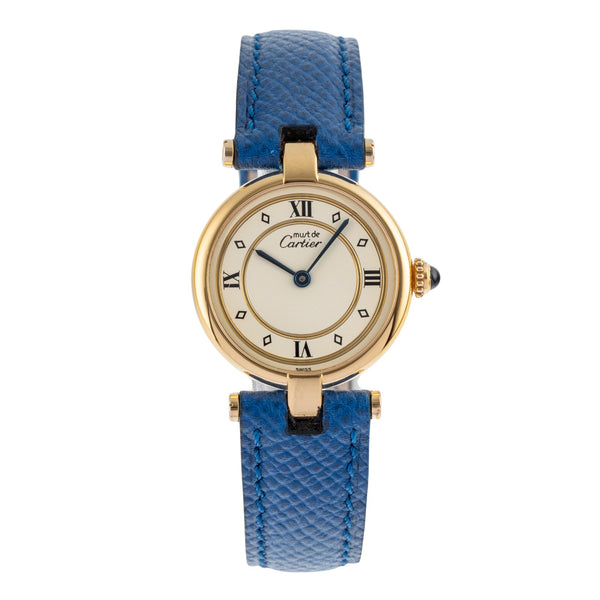 Cartier Vendome argent doré quartz montre pour femmes 590004  [2503728]